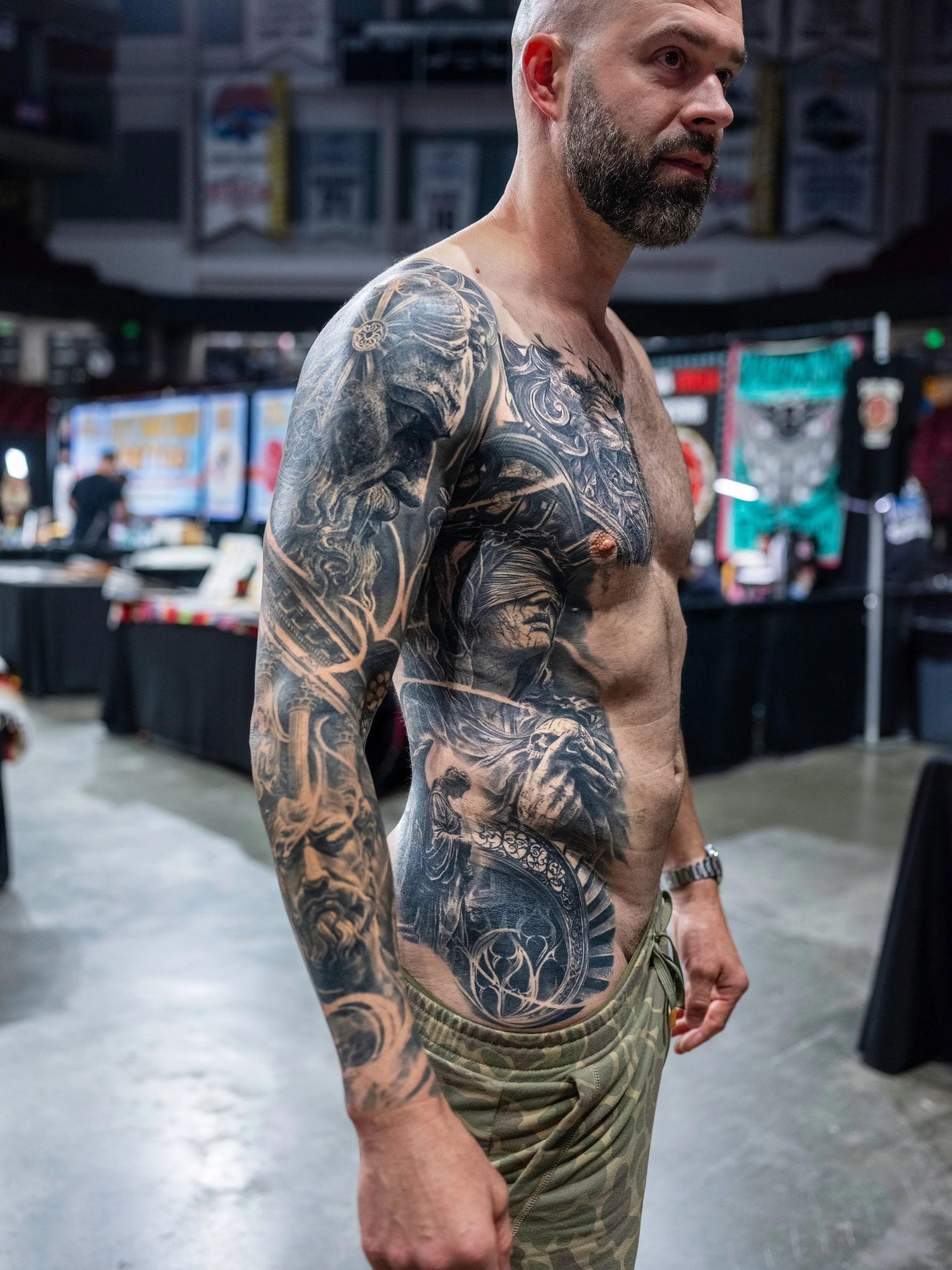 Fridays winner for Black & Gray! Tony Ritter of Chariot Tattoo - client. Photo by Nick Hedden @gemstatephoto