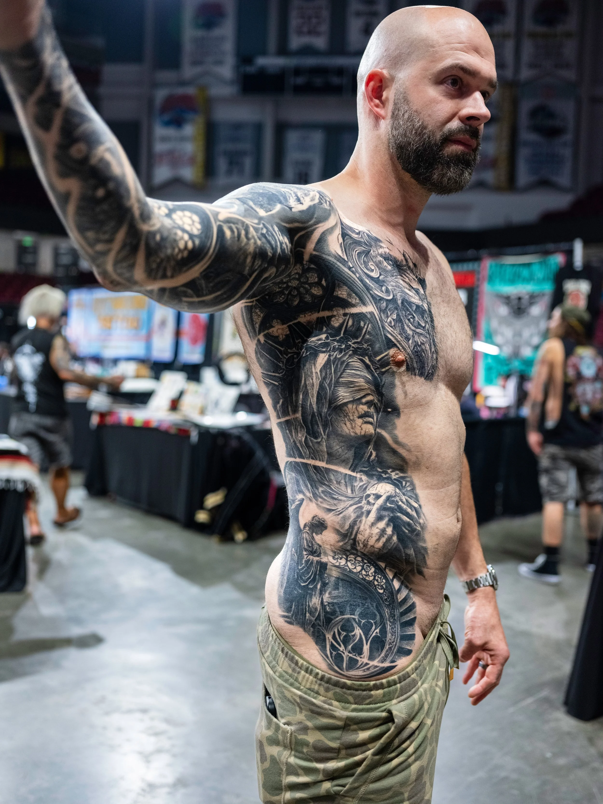 Fridays winner for Black & Gray! Tony Ritter of Chariot Tattoo - client. Photo by Nick Hedden @gemstatephoto