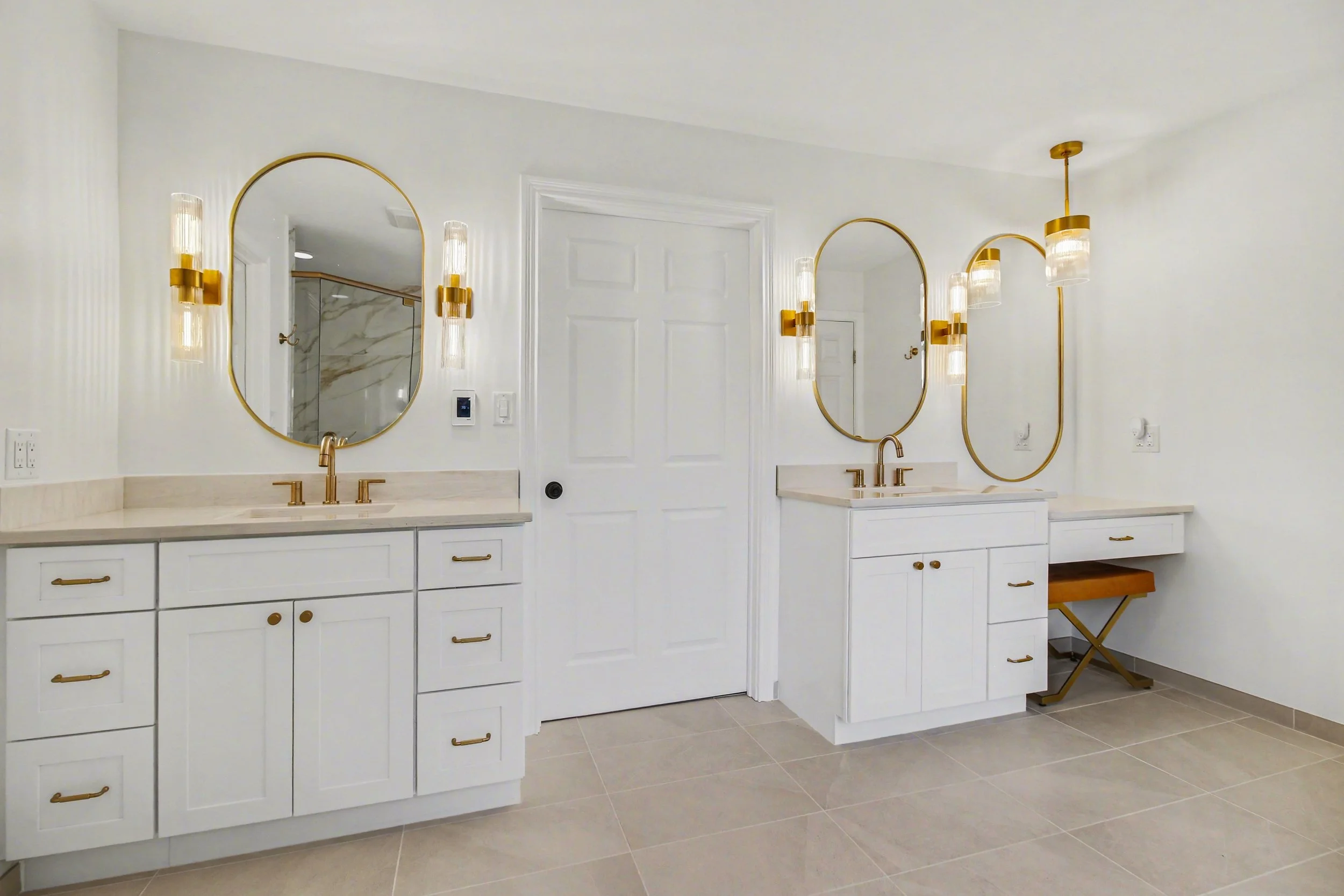 double vanity with make up counter