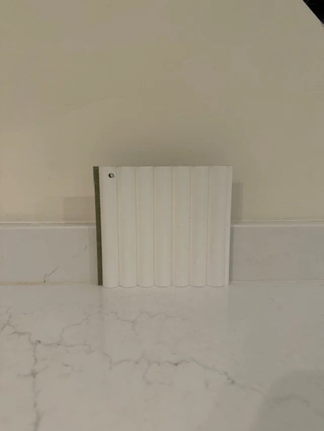 White Wrapped MDF Ribbed Wall Panelling
