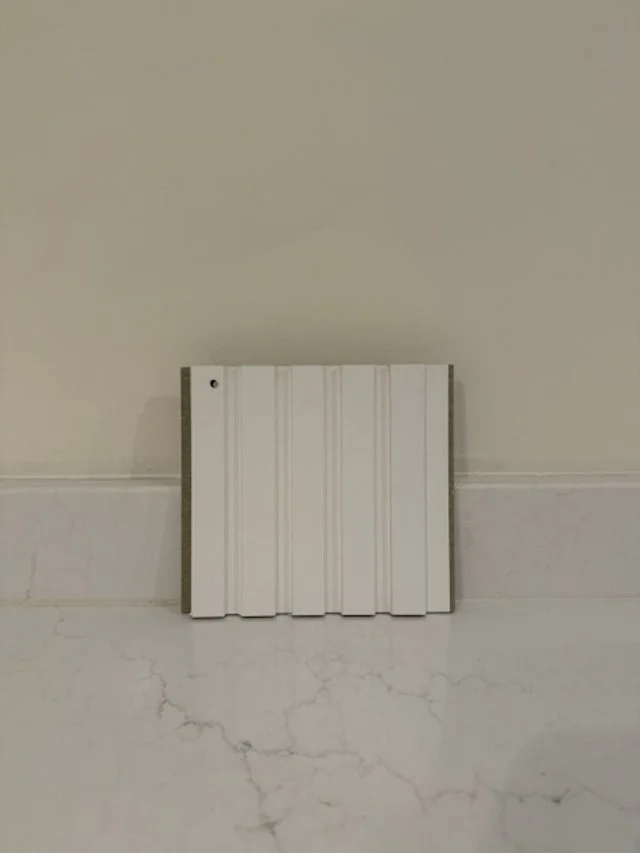 White Wrapped MDF Reeded Wall Panelling