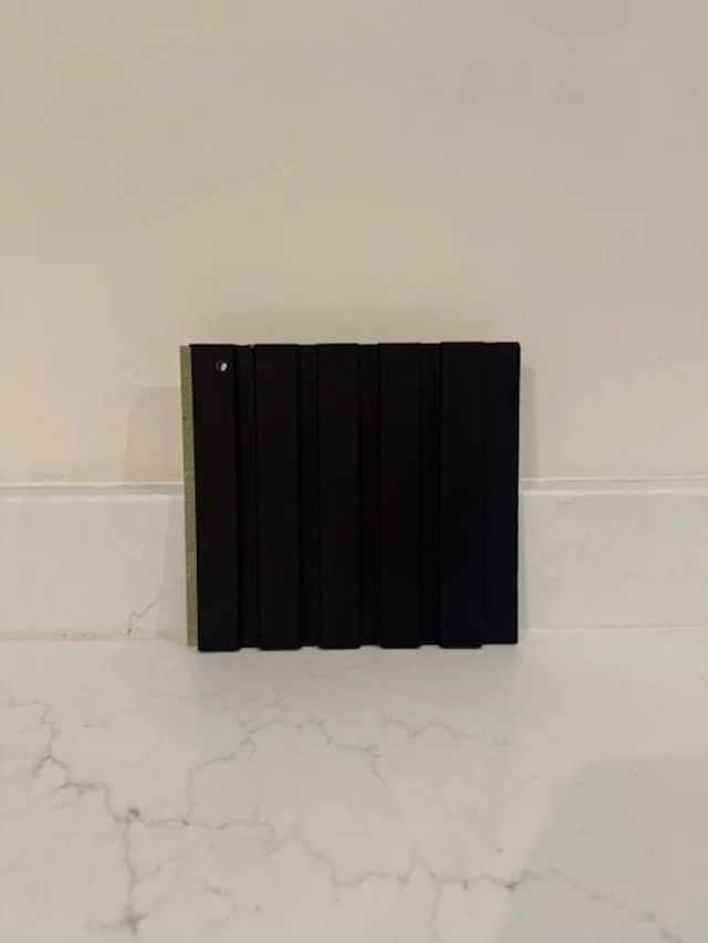 Matt Black Wrapped MDF Reeded Wall Panelling