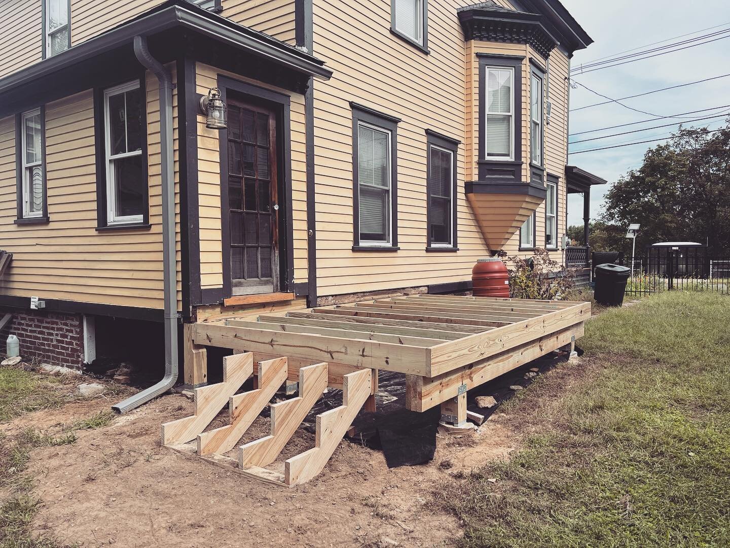 Next week, Gordon and Nevin return from their vacations, and they&rsquo;ll be back just in time to trim out this deck. Many thanks to Casey Parsons for his help setting beams and running joists.