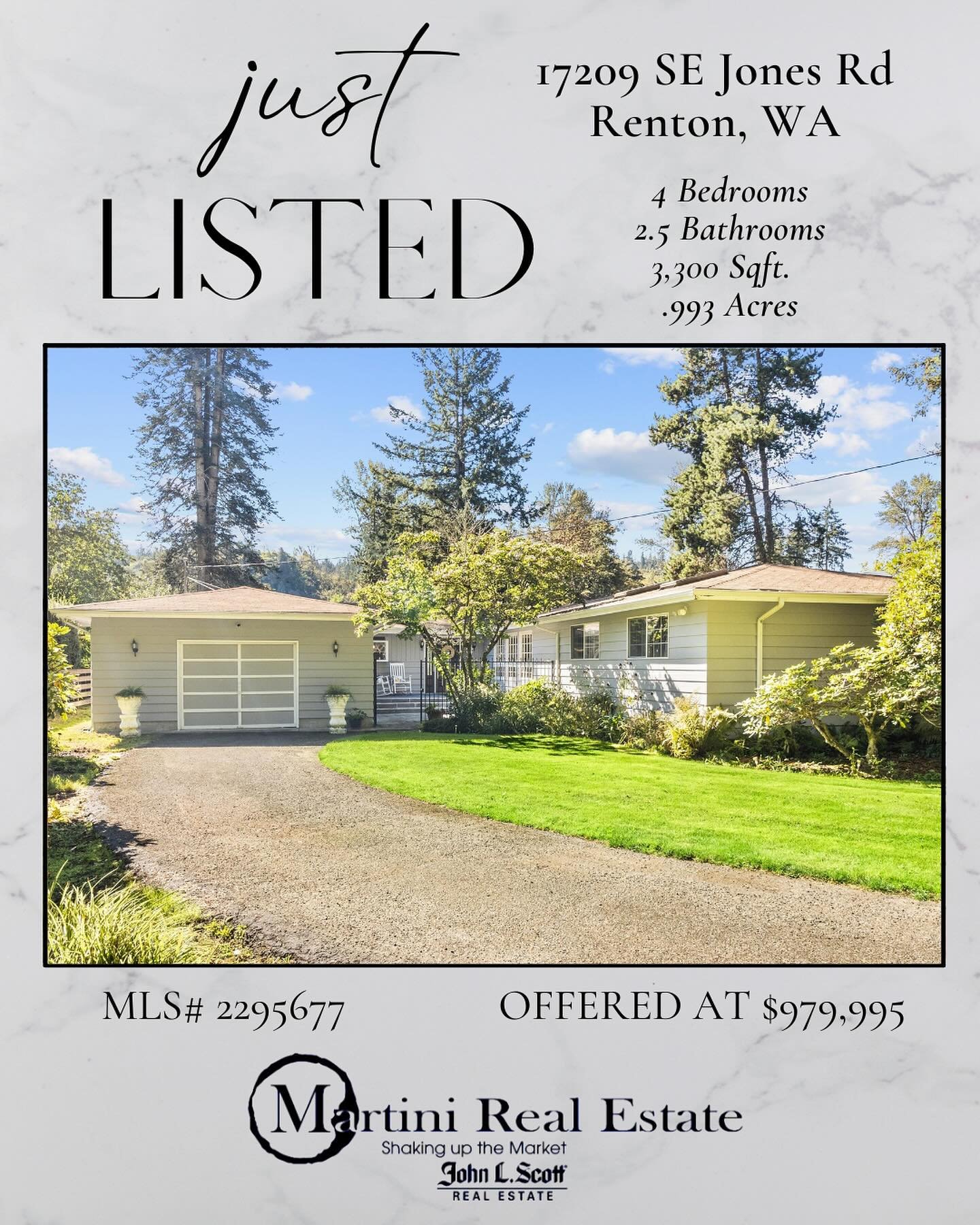 Welcome Home to this Private Cedar River retreat nestled on .993 acres of tranquil property ~ Enjoy the landscaped grassy lawn, fruit trees, pool house w/ swim spa, river access, &amp; more ~ Step inside and find the stunning updated kitchen w/ overs