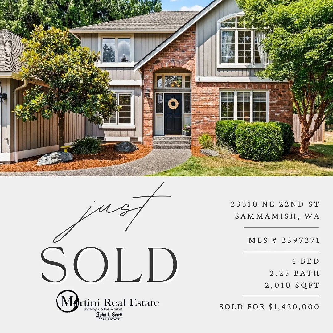 ✨🍸SOLD🍸✨

Congratulations to our sellers on the closing of their stunning Sammamish home! Once our clients found the new home they wanted to downsize to, they got to work in preparing this home for the market and with one step at a time, we made it