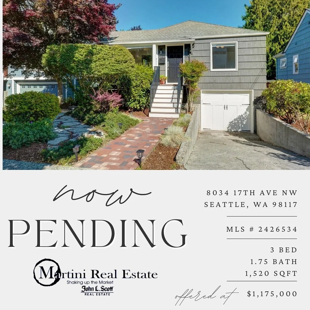 ✨🍸PENDING 🍸✨

Congratulations to our buyers on the pending sale of this beautiful Ballard home! Our clients just went pending on their listing in Virginia and we are thrilled to have put together a contingent offer that got accepted last week while