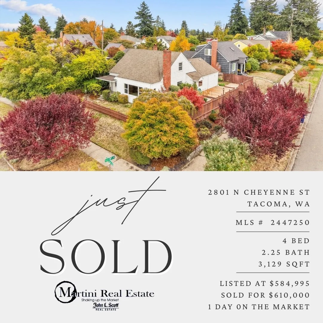 ✨🍸SOLD🍸✨

🍸Listed at $584,995
✨Sold for $610,000
🍸1 Day on the Market 

Very happy to report the smooth closing of this North Tacoma gem! We were only active for 1 day before receiving multiple offers, and accepting an all cash offer $25,000 over