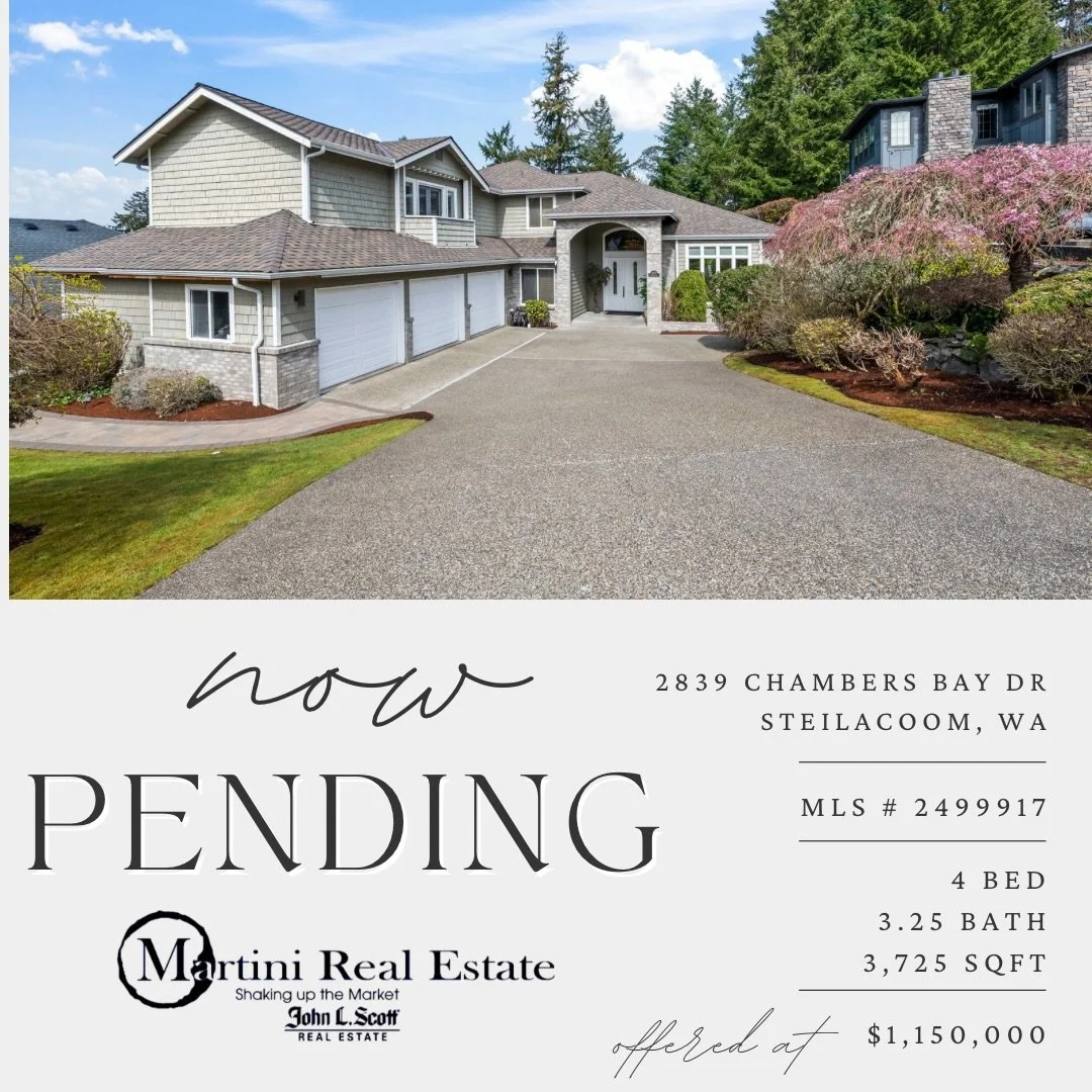 ✨🍸PENDING 🍸✨

Congratulations to our seller on the pending sale of their gorgeous Steilacoom home! This home garnered a lot of activity and interest, with packed open houses and multiple offers for our seller to decide between. We look forward to a