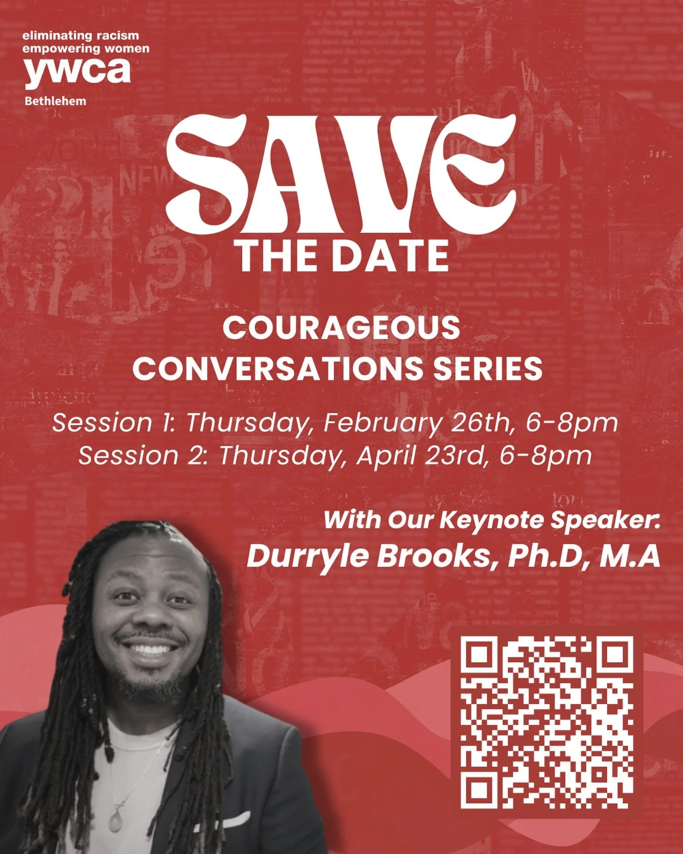 Fall Deeper in Love! 

YWCA Bethlehem welcomes back Dr. Durryle Brooks, scholar, healing practitioner, and founder of Love and Justice Consulting, for two powerful evenings of learning and reflection.

Dr. Brooks is the creator of the Critical Theory