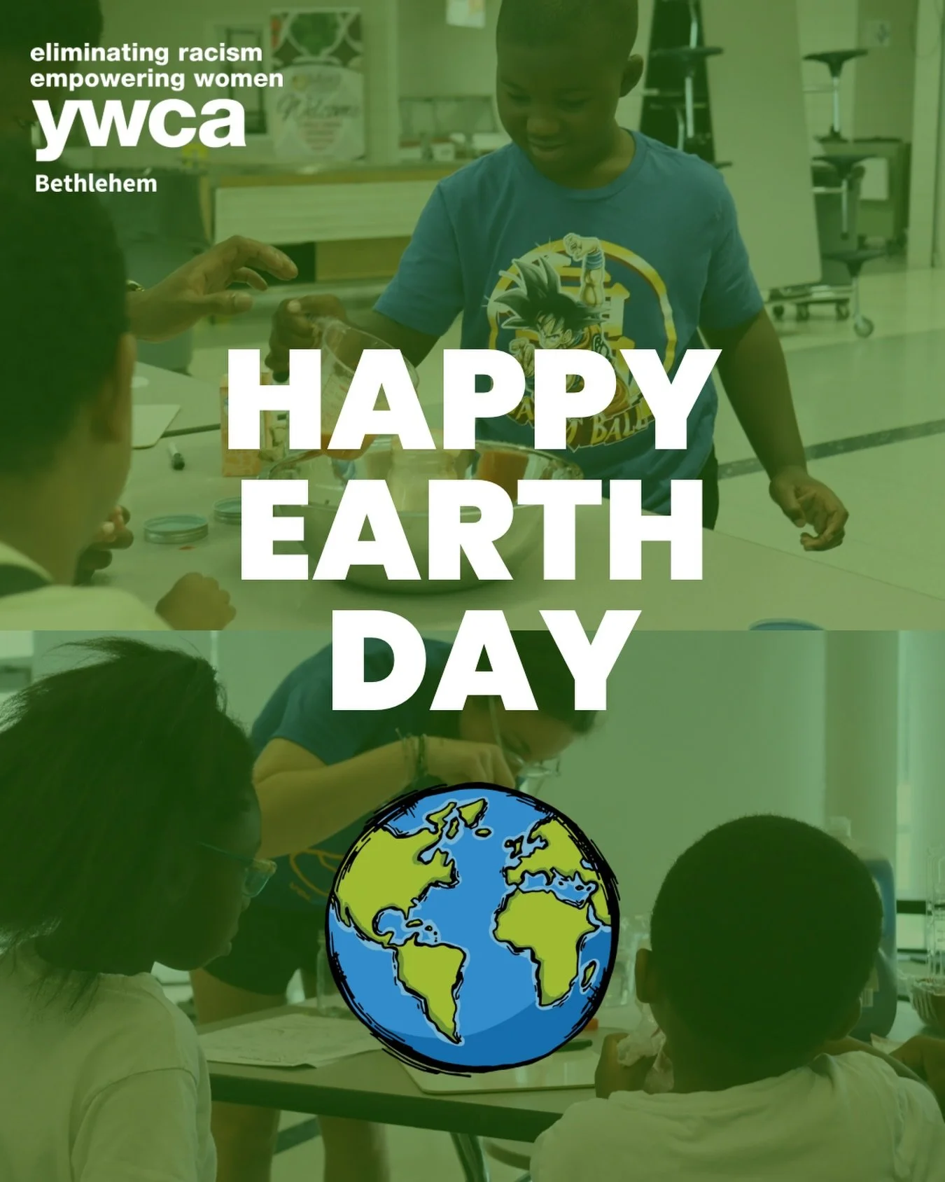 Happy Earth Day from YWCA Bethlehem! 🧡🌏

Earth Day is not only today but every day. Students who attended the summer science series rolled up their sleeves and dove into hands-on earth science activities, from simulating oil spill cleanups to extra
