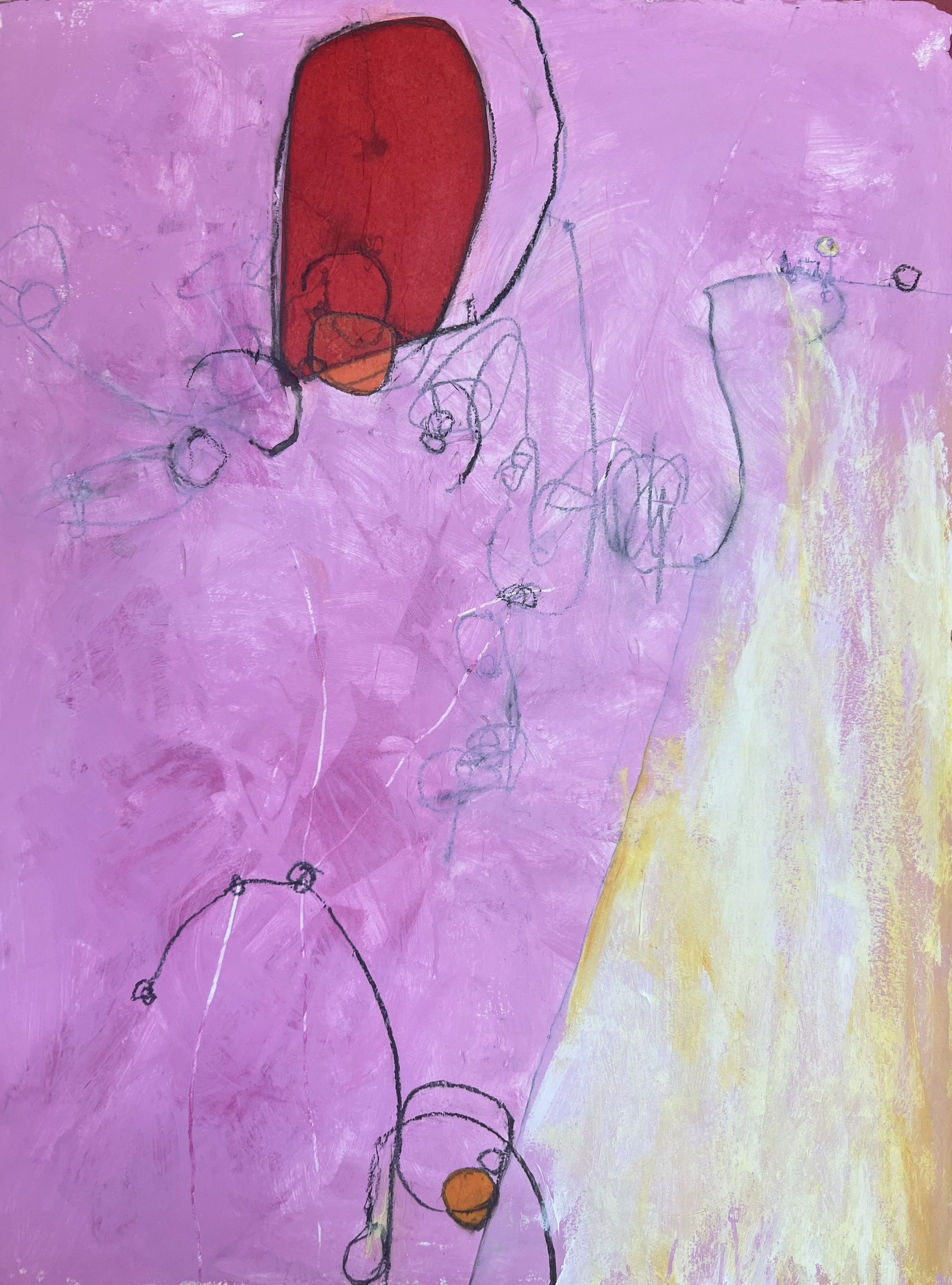 Already There, 2026  Acrylic on paper, 
22" x 30" unframed

$325.00