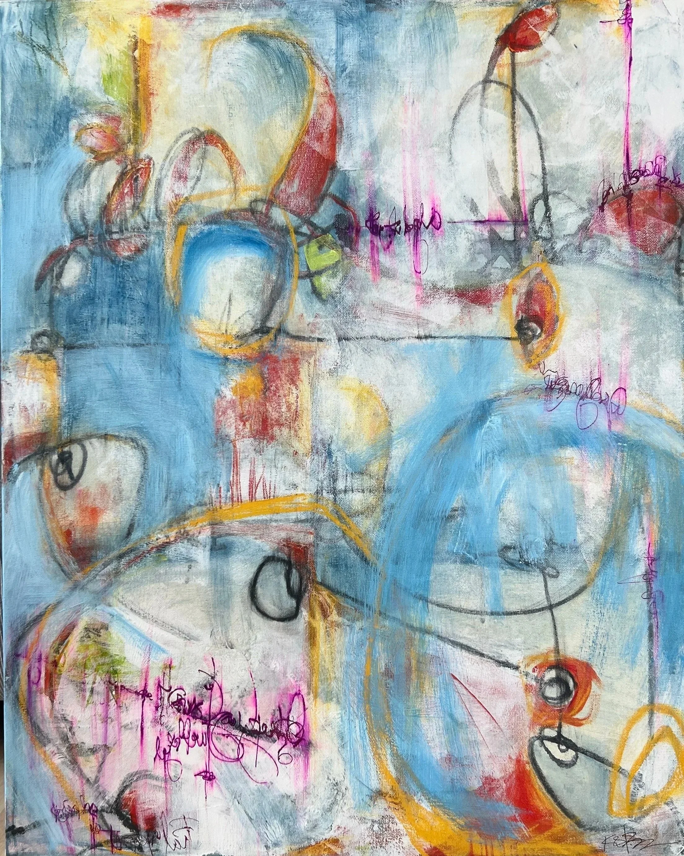 The Sound of My Thoughts, 2025 Acrylic and mixed media on canvas, 24"x30"

$825.00