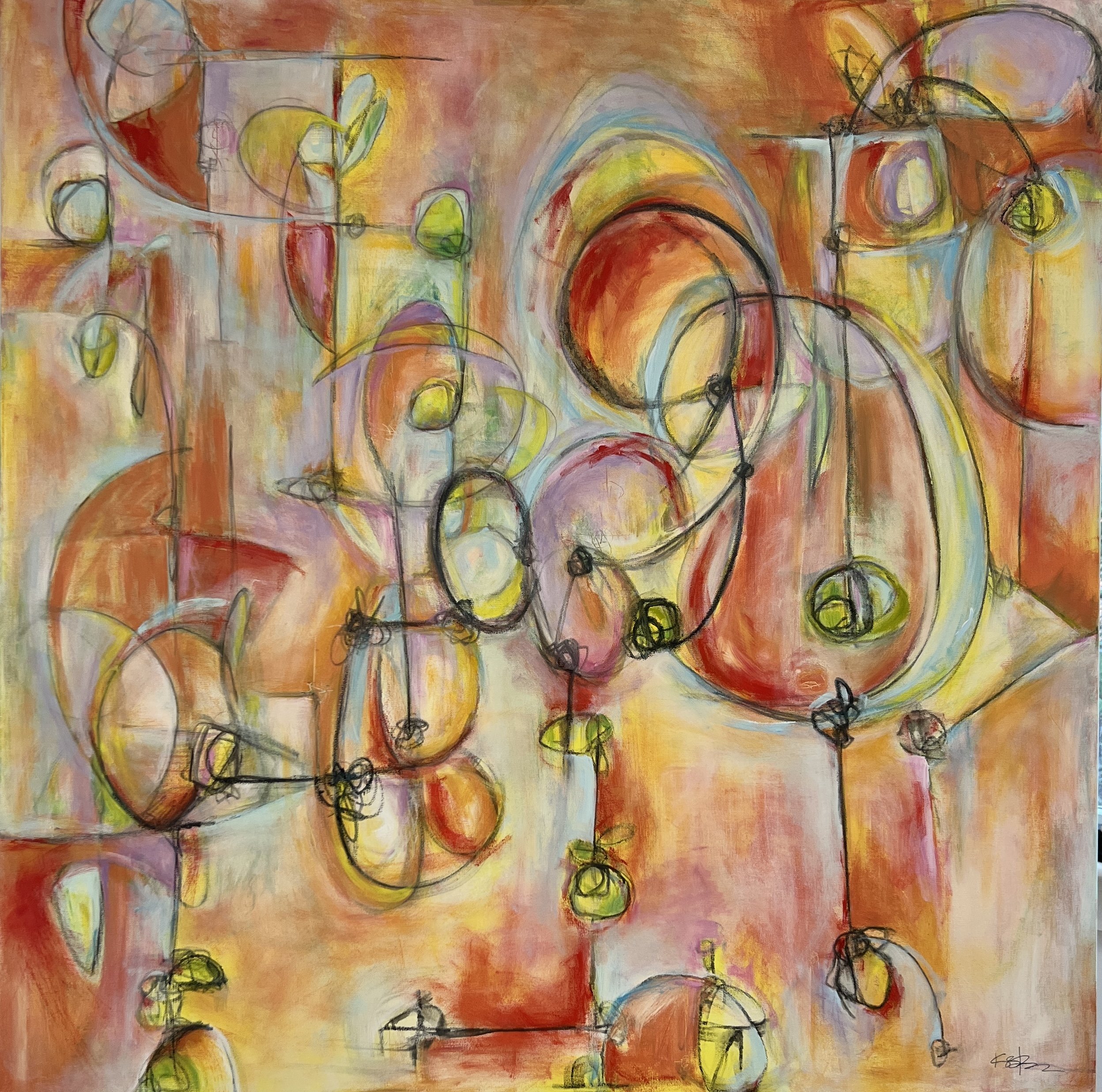 Collection of Truths, 2025. Acrylic and oil on canvas - 48" x 48" x 2"
$2,275.00