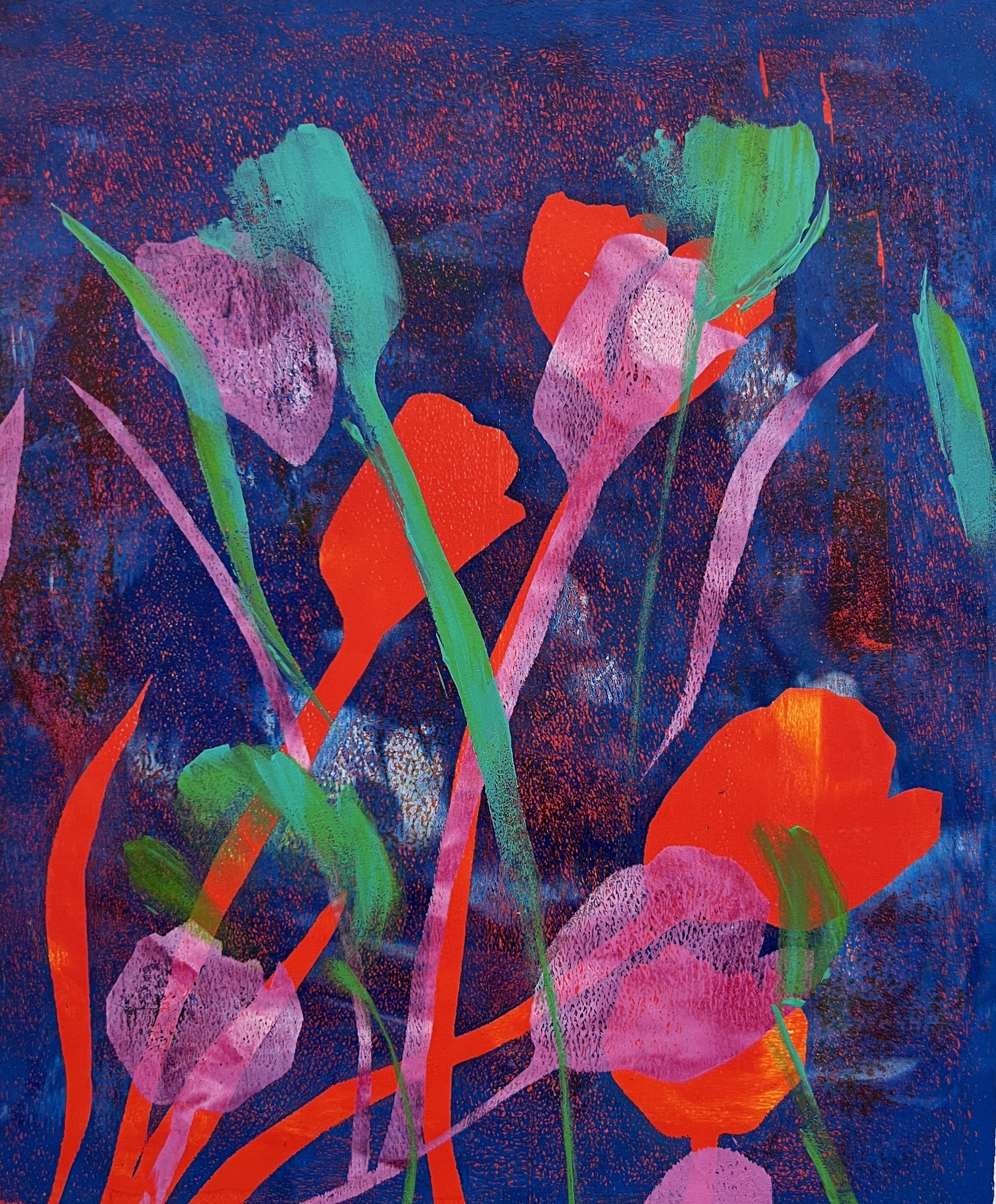 Vibrant, 2025. Mixed media on paper,
11" x 13"
$350.00