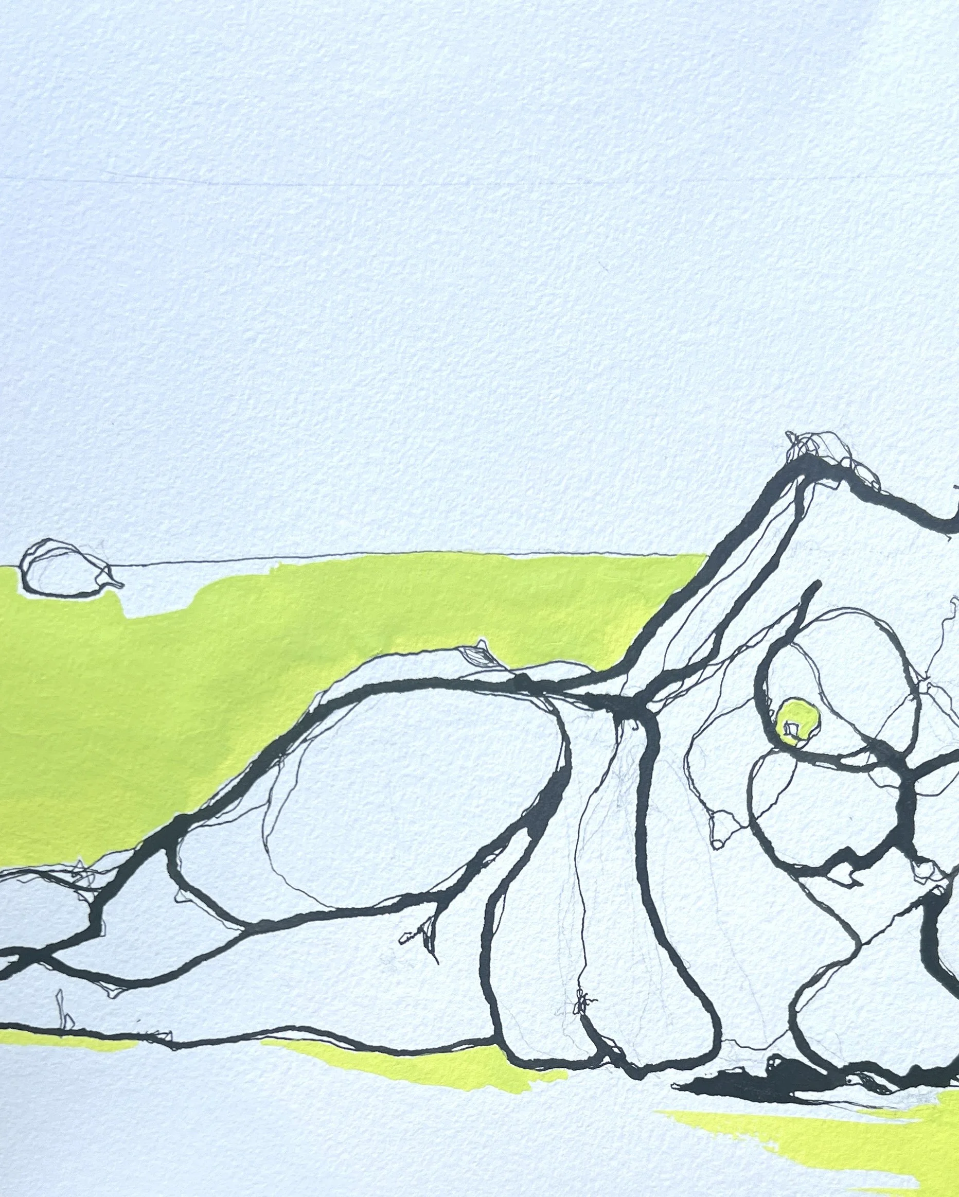 Nude, 2025. mixed media on paper - 
8 1/2" x 12" on paper

$125.00