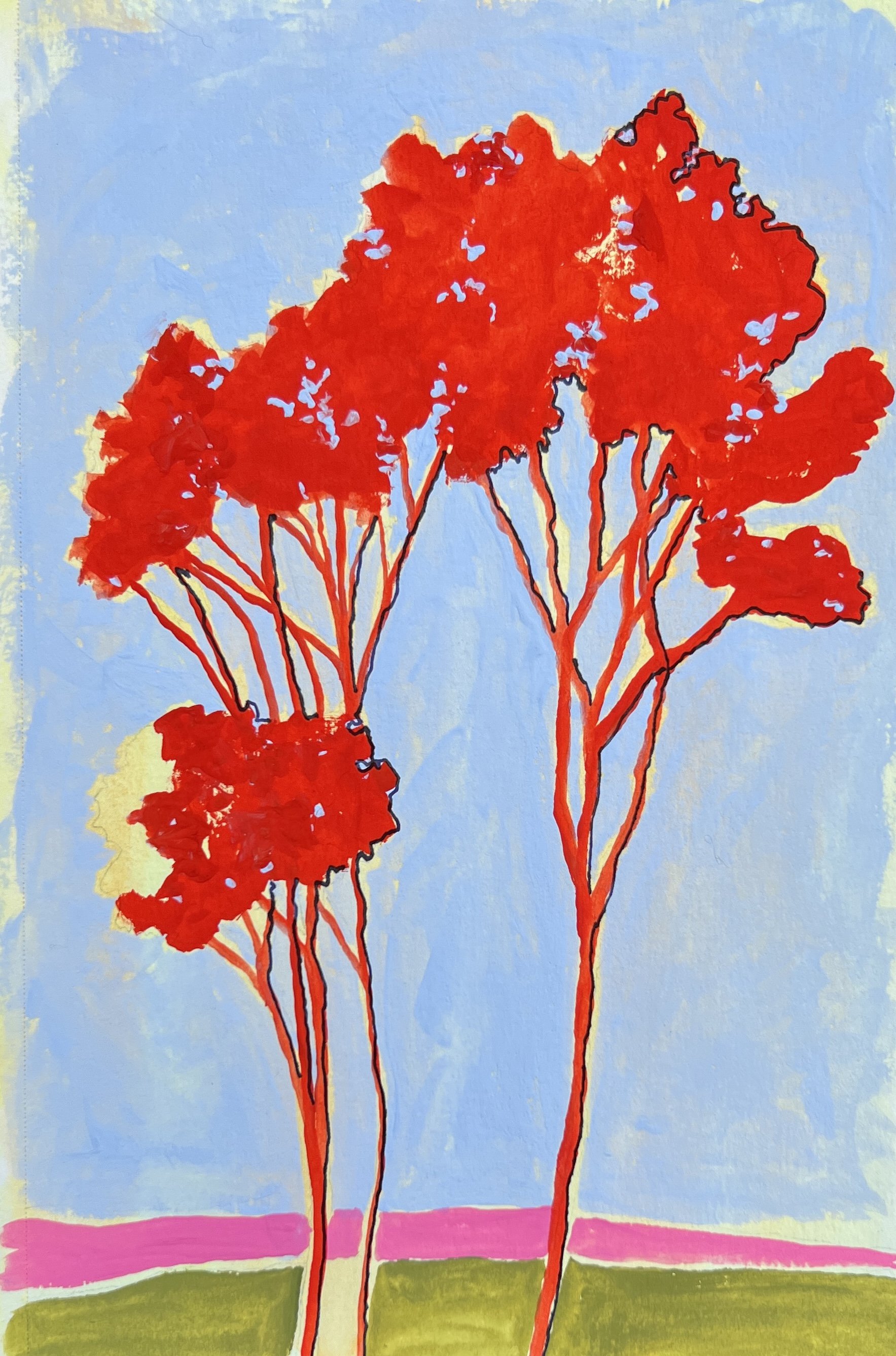 The Trees (1), 2021. Mixed media on paper,
10" x 7"
$175.00
