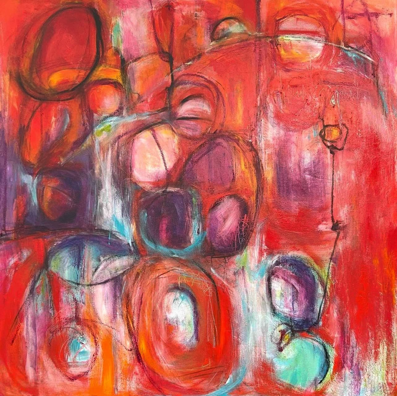 Show Yourself, 2025. Acrylic and oil stick on canvas - 36" x 36" x2"
$1,575.00