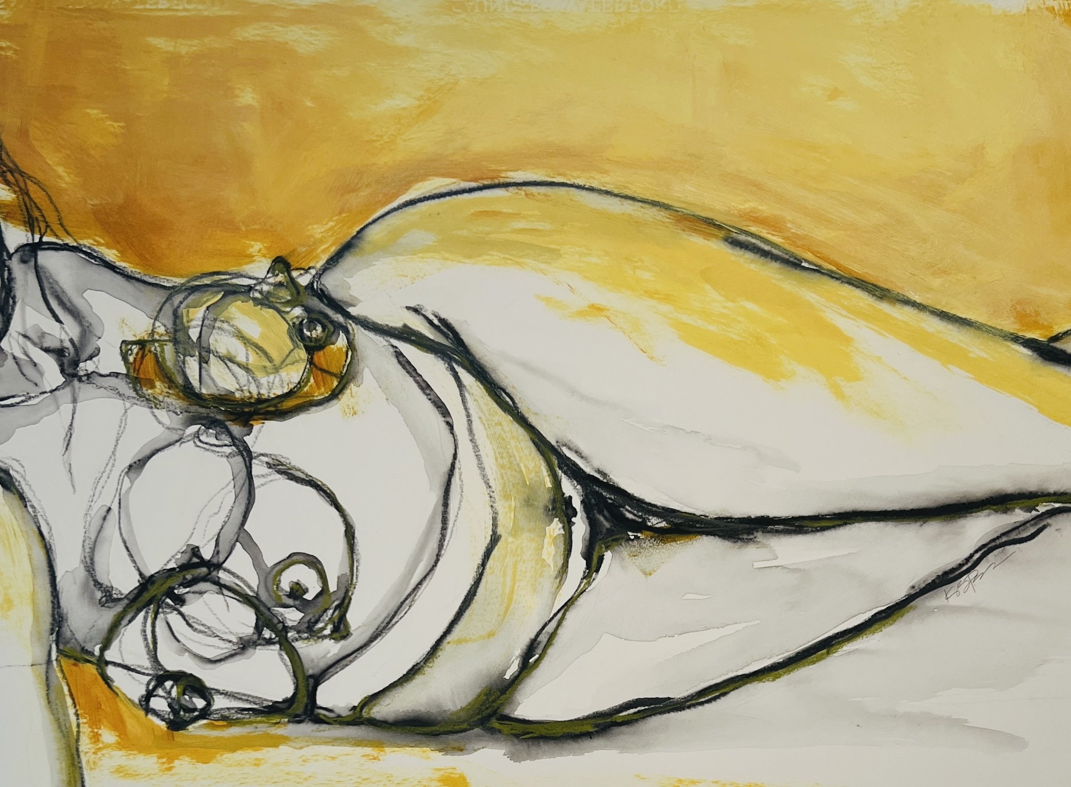 Untitled, 2025. Water soluble graphite and wax pastel on paper - 22" x 27"

$325.00