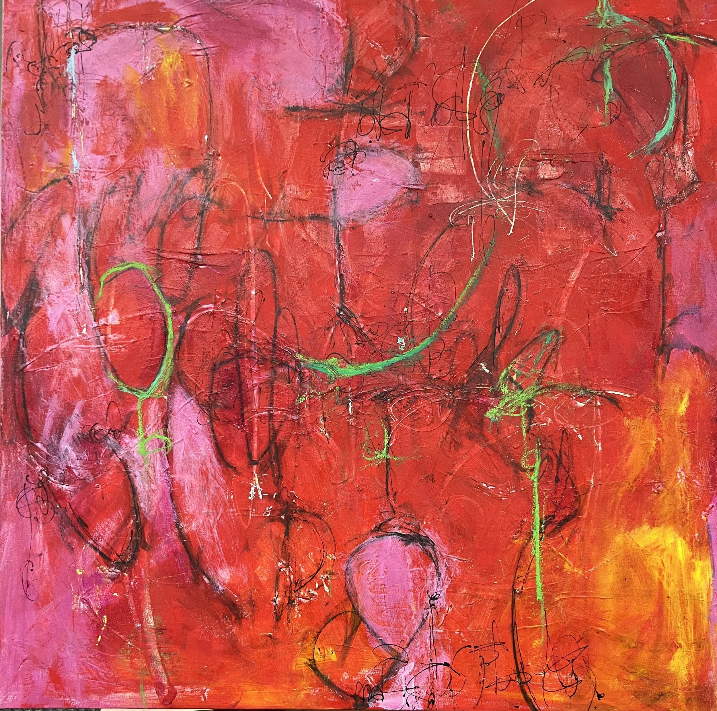 Like Losing Consciousness, 2026. 
Acrylic and mixed media. 36" x 30"

$3,000.00