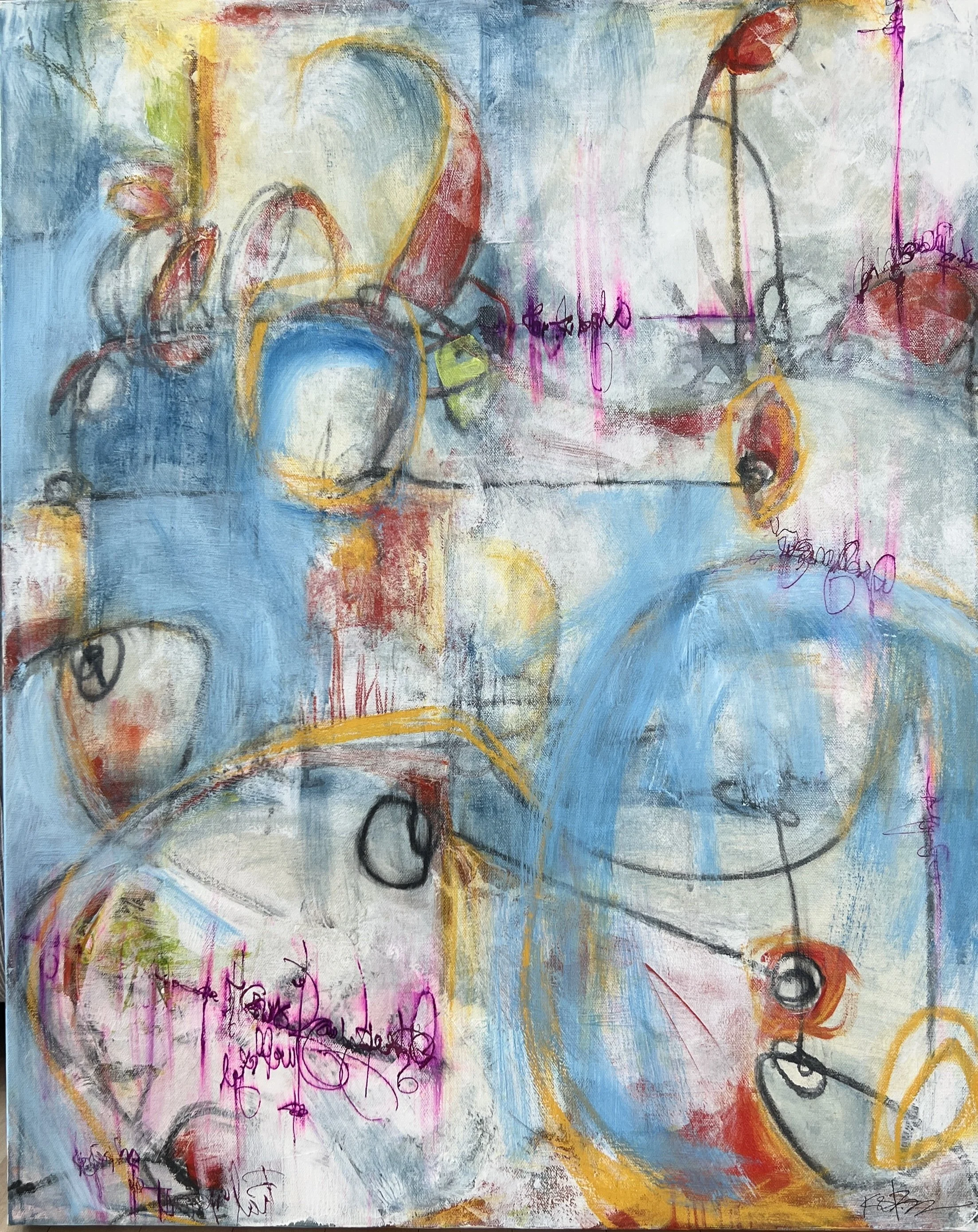The Sound of My Thoughts, 2025 Acrylic and mixed media on canvas, 24"x30"

$525.00
