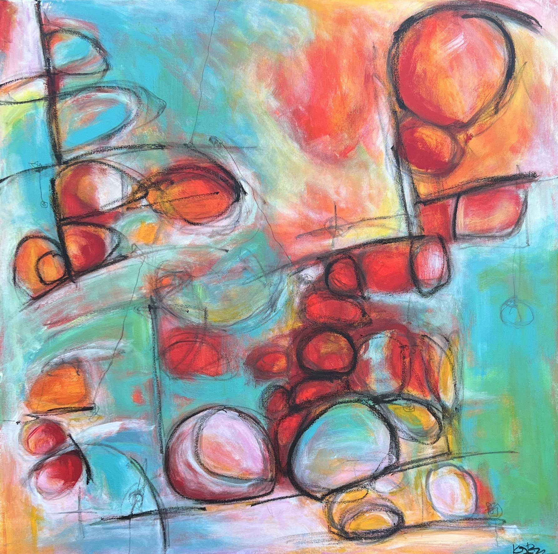Untitled, 2025. Acrylic on canvas, 36" x 36" x 2"