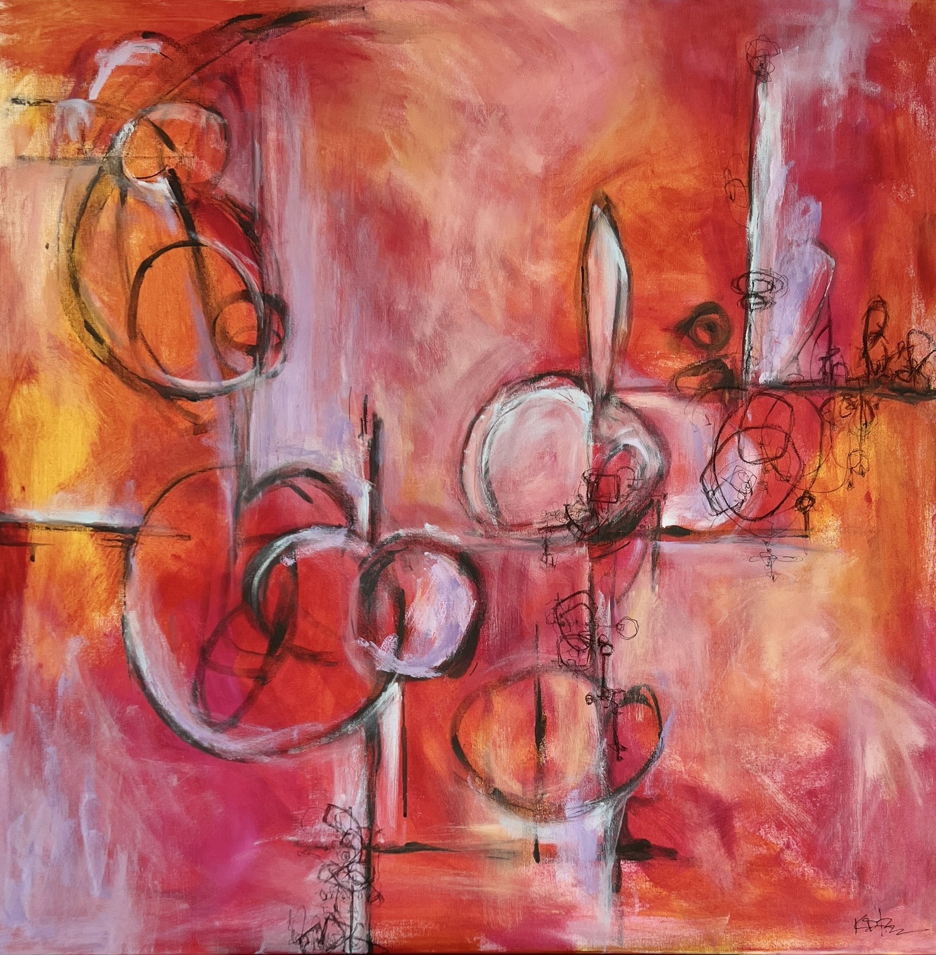 Speak Softly, 2025. Acrylic and oil on canvas - 36" x 36" x2"
$1,550.00