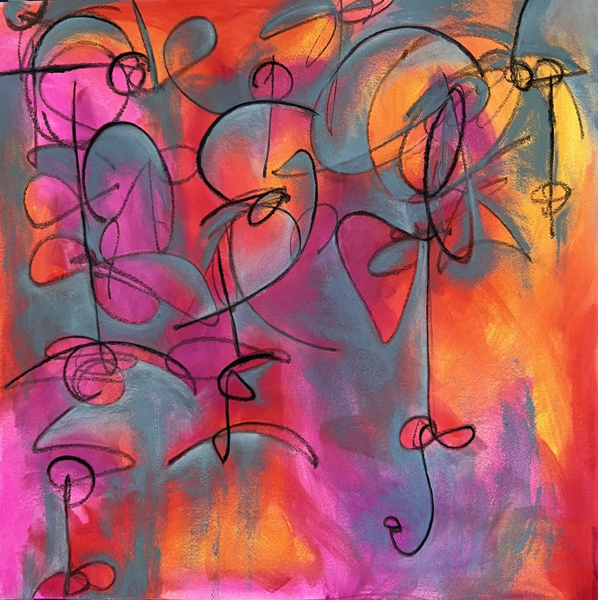 Left ajar, 2024. Mixed media on paper -
30" x 30"
$650.00
