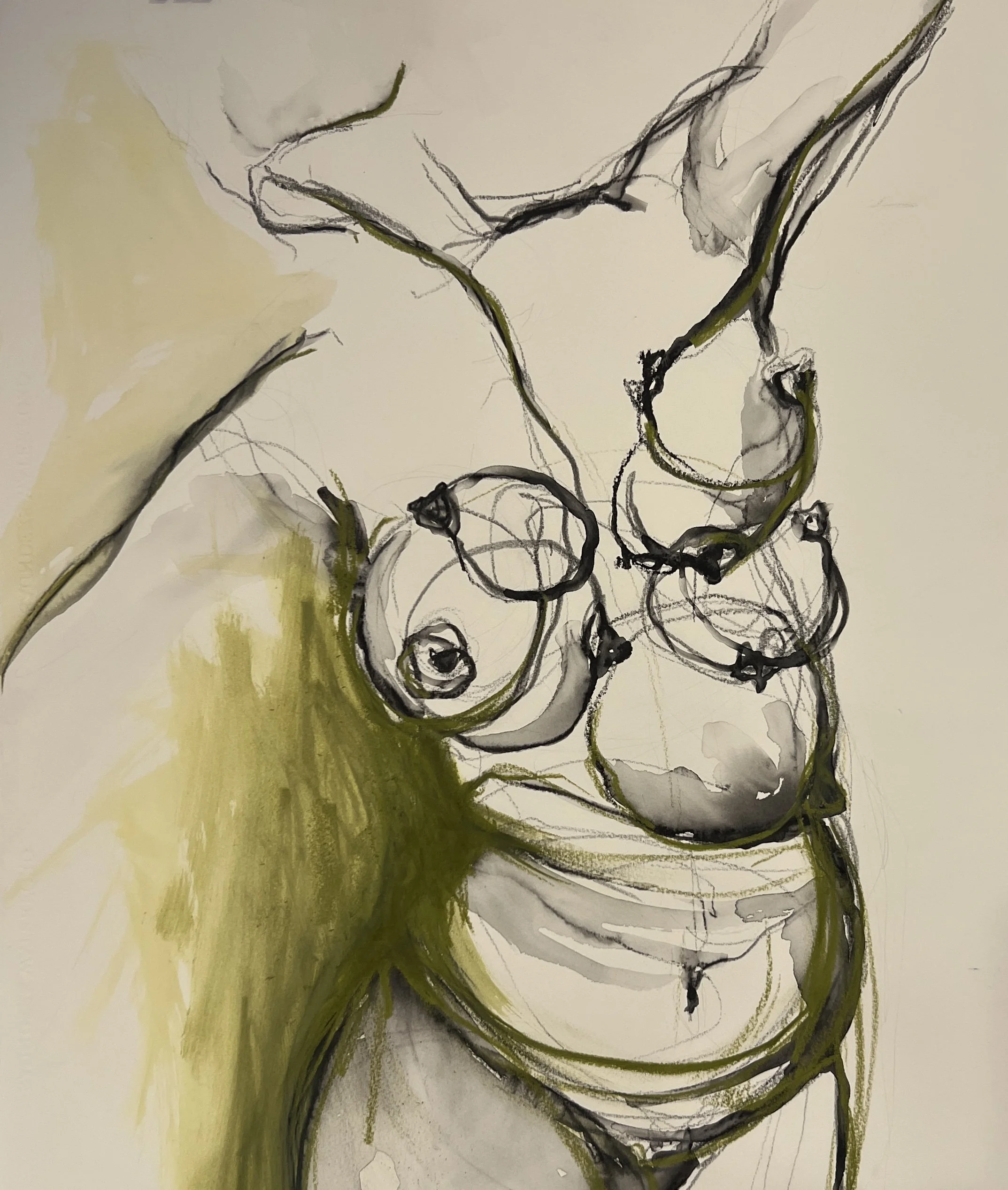 Untitled, 2025. Water soluble graphite and wax pastel on paper - 22" x 30"

$325.00