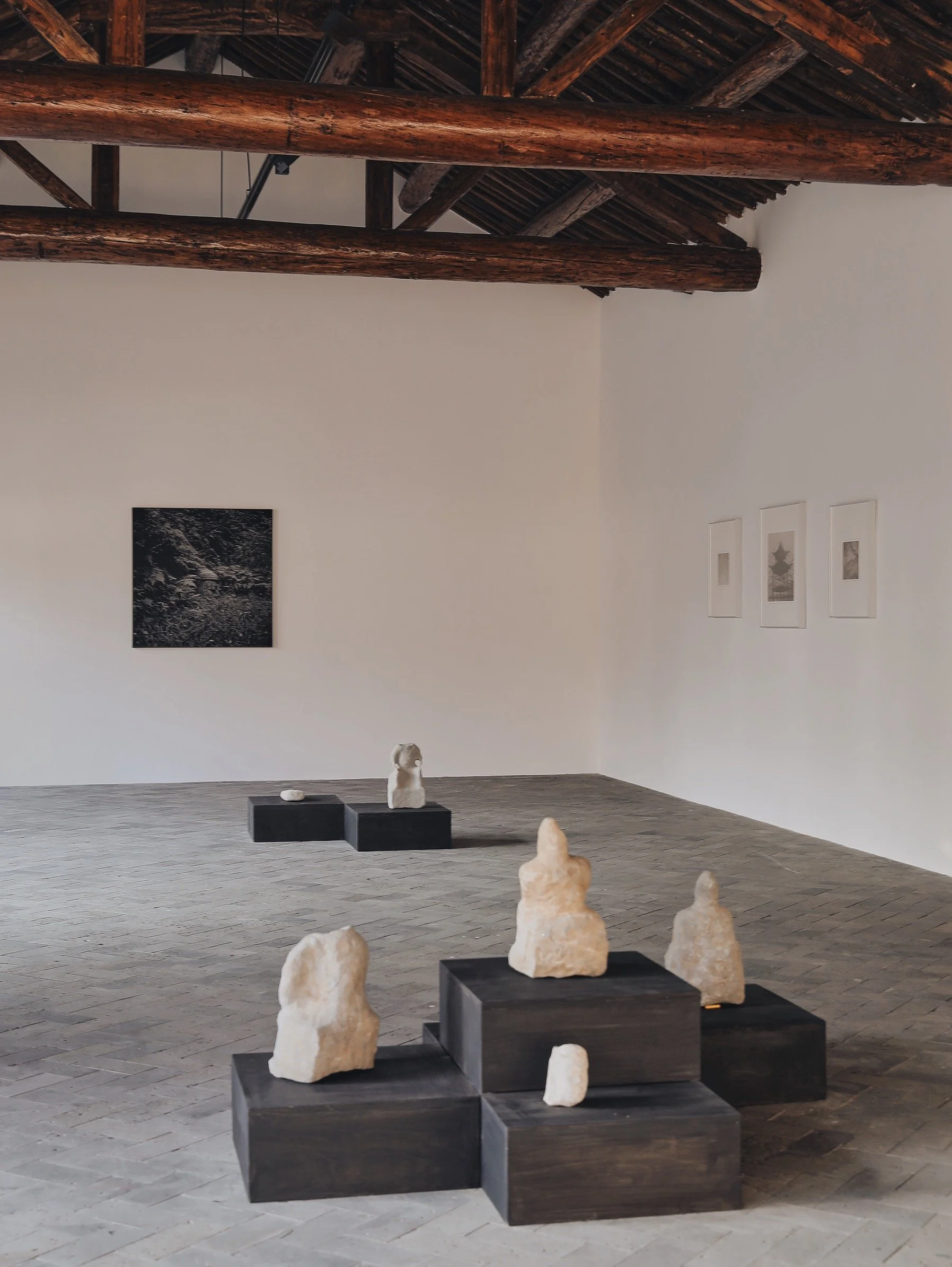 Taca Sui & Yan Ming photography artworks with ancient stone sculptures