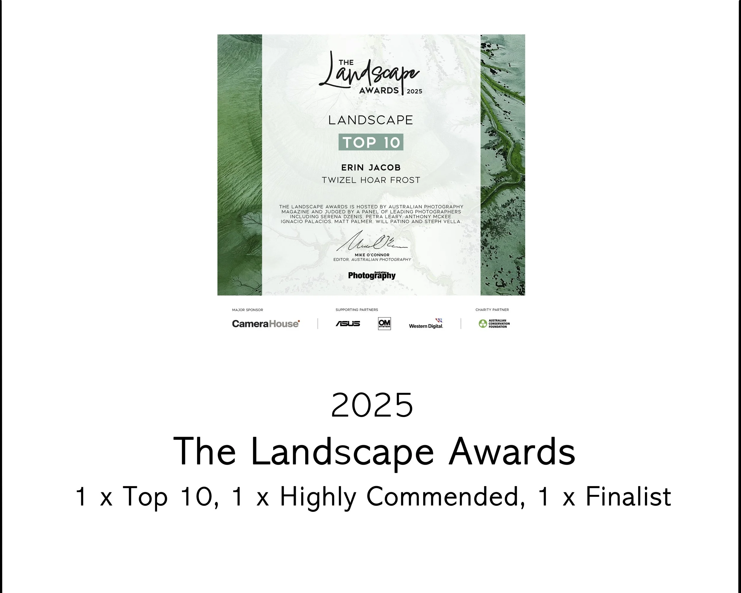 The Landscape Awards: Award certificate: Top 10 landscape – The Landscape Awards 2025