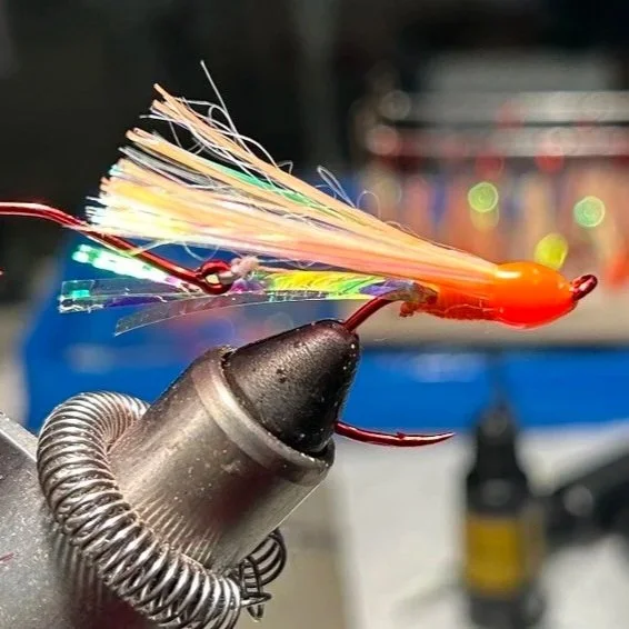 #1-S Fluorescent Orange Sockeye Fly