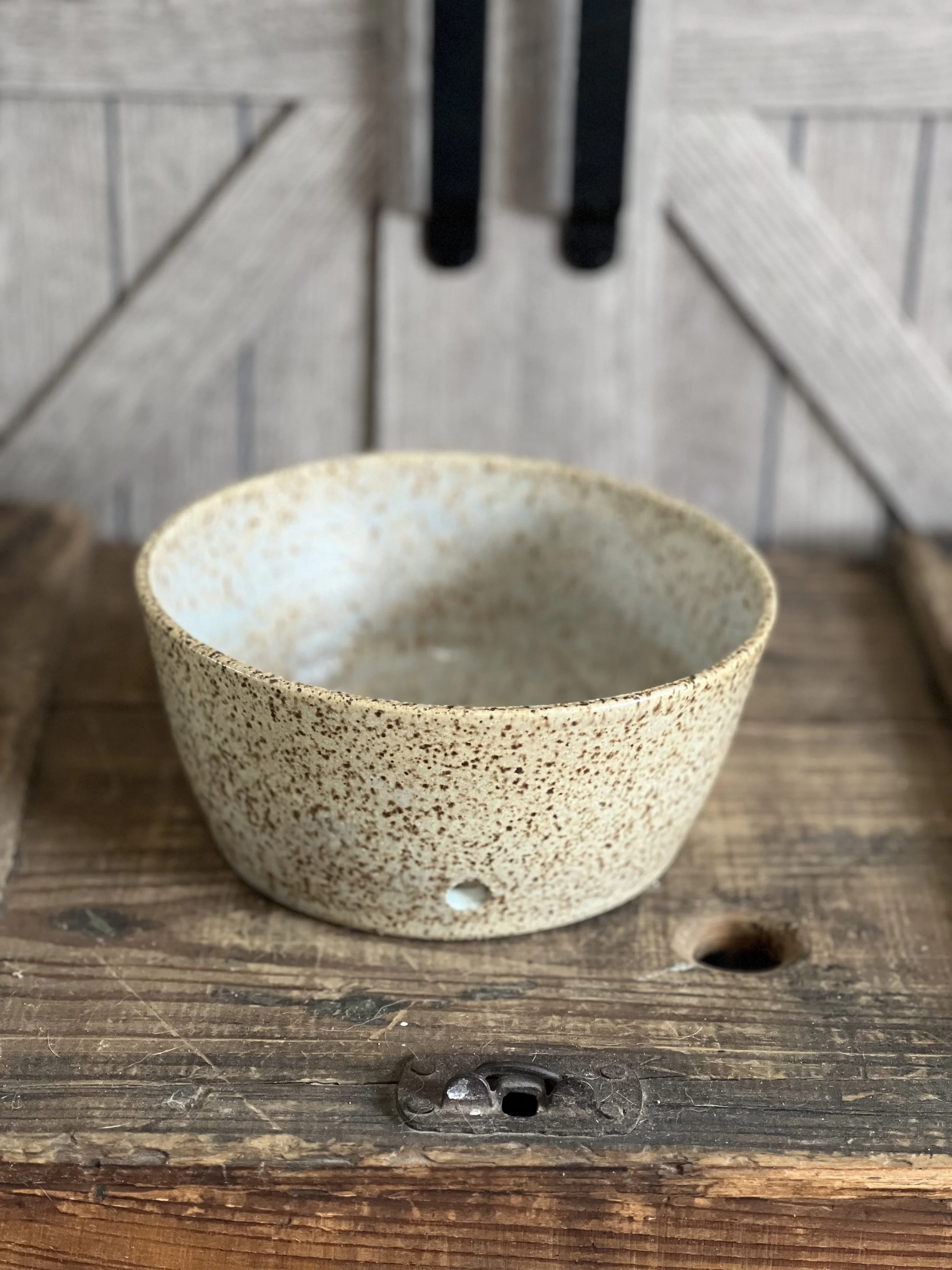Speckled Stoneware Yarn Bowl