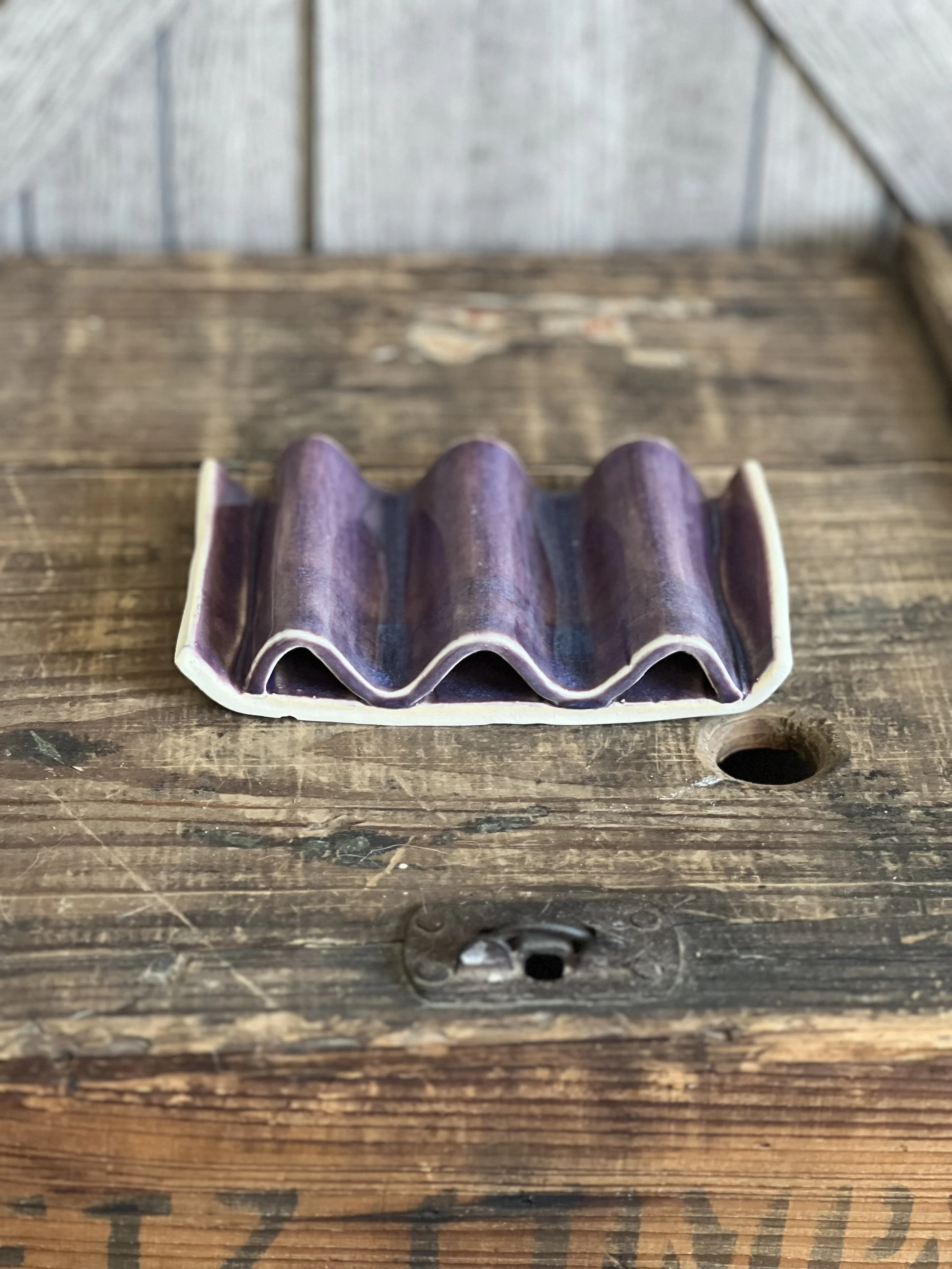 Funky Purple Wave Soap Dish