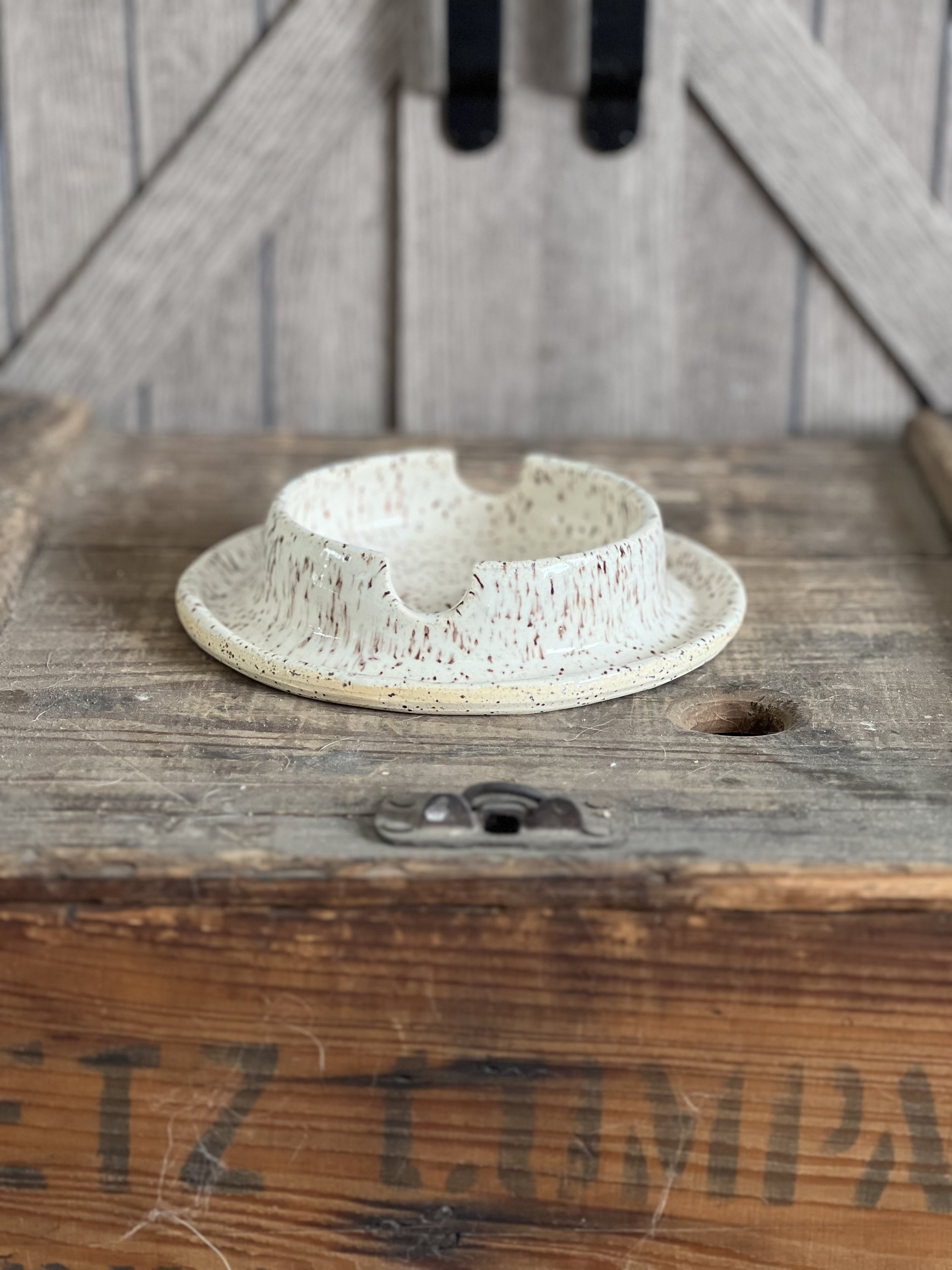 Speckled Serenity Stoneware Ashtray