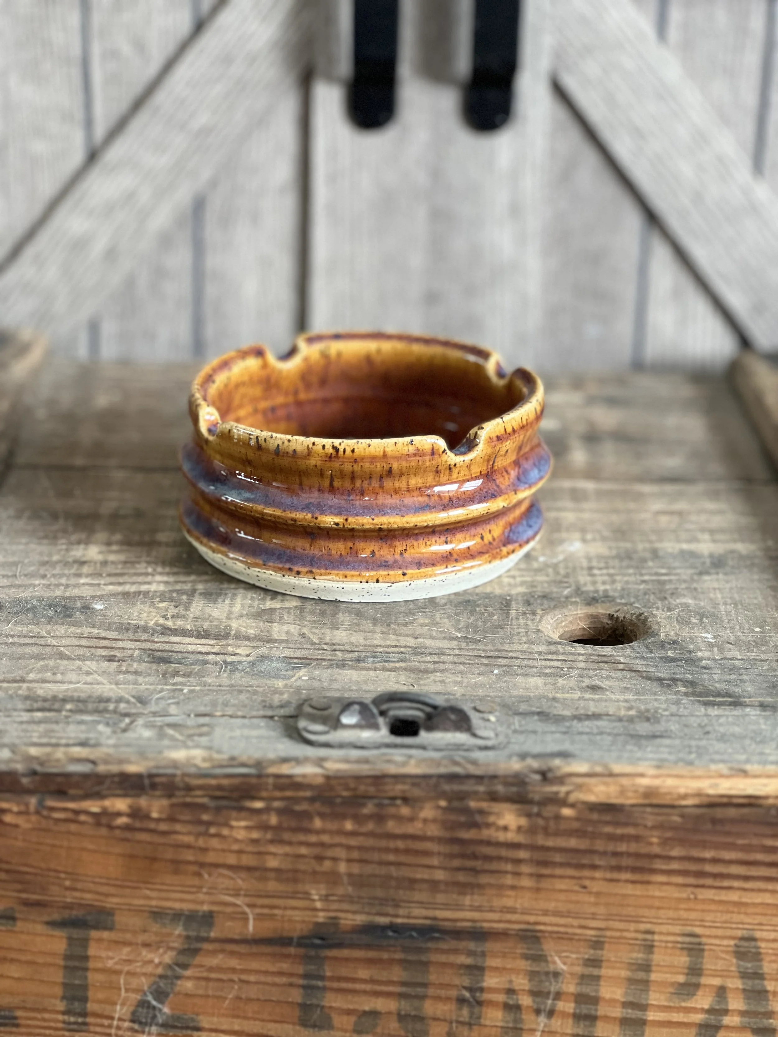 Vintage Charm Speckled Ashtray