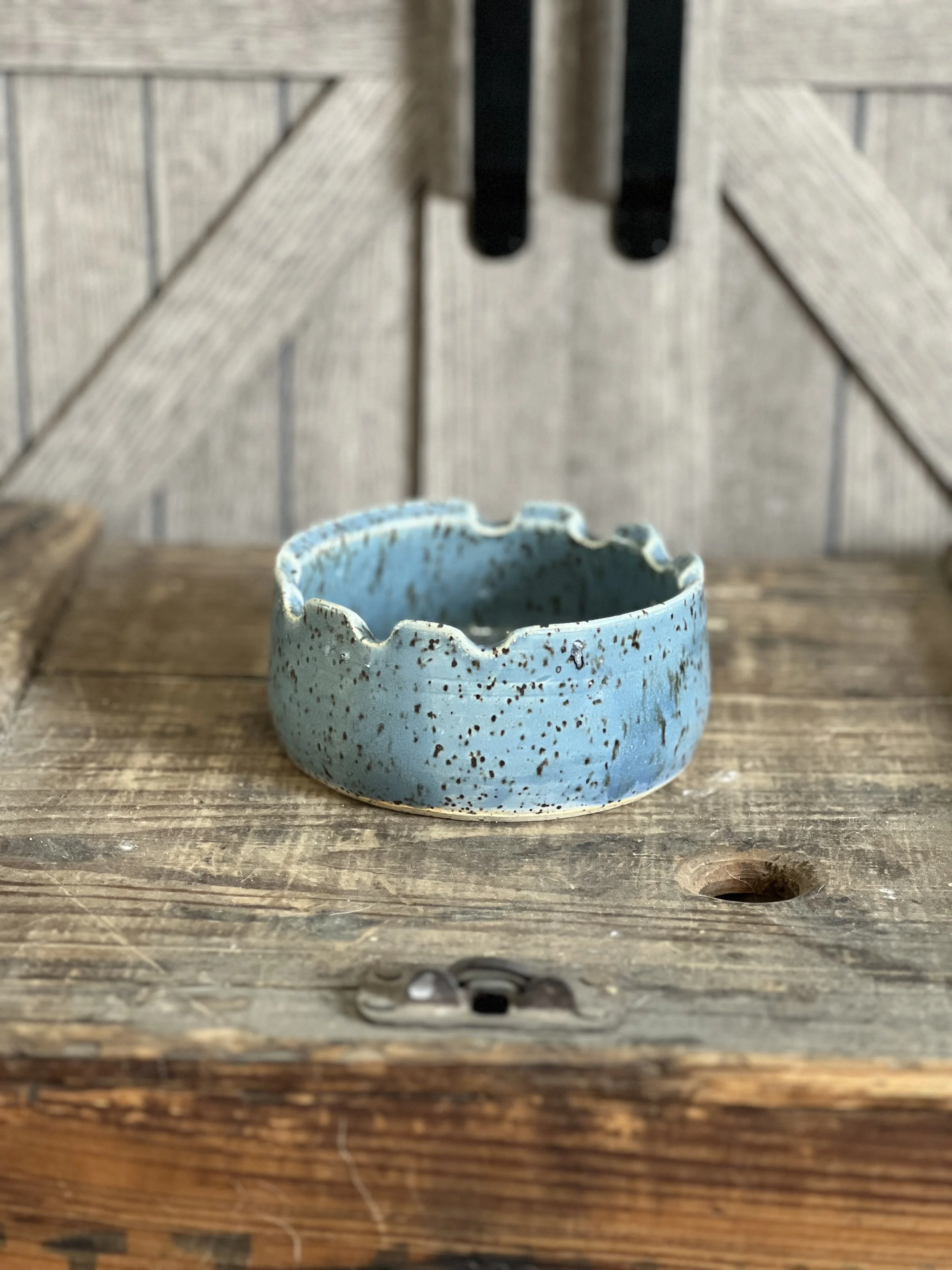 Frost Blue Whimsy Ashtray