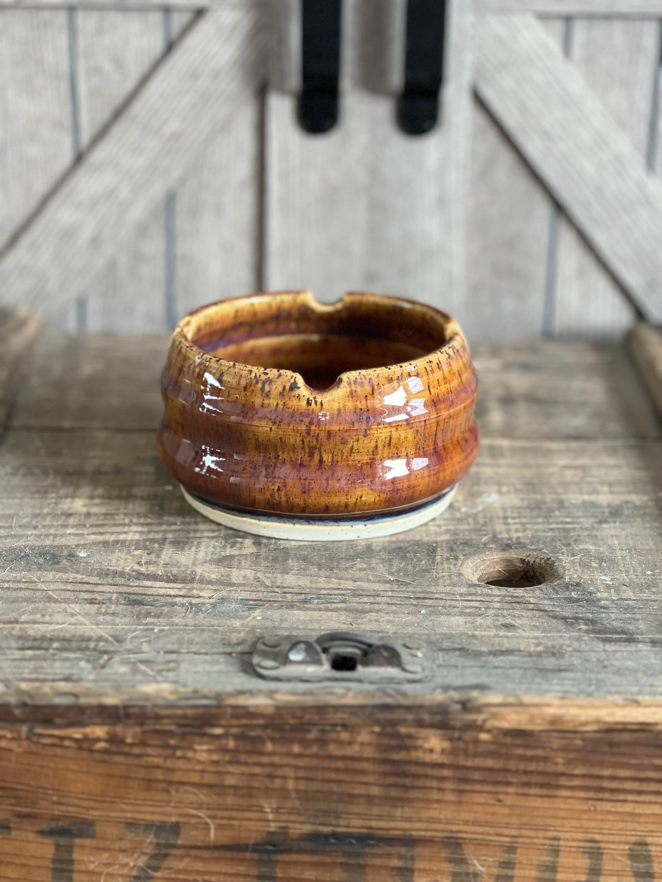 Groovy Retro Stoneware Ashtray