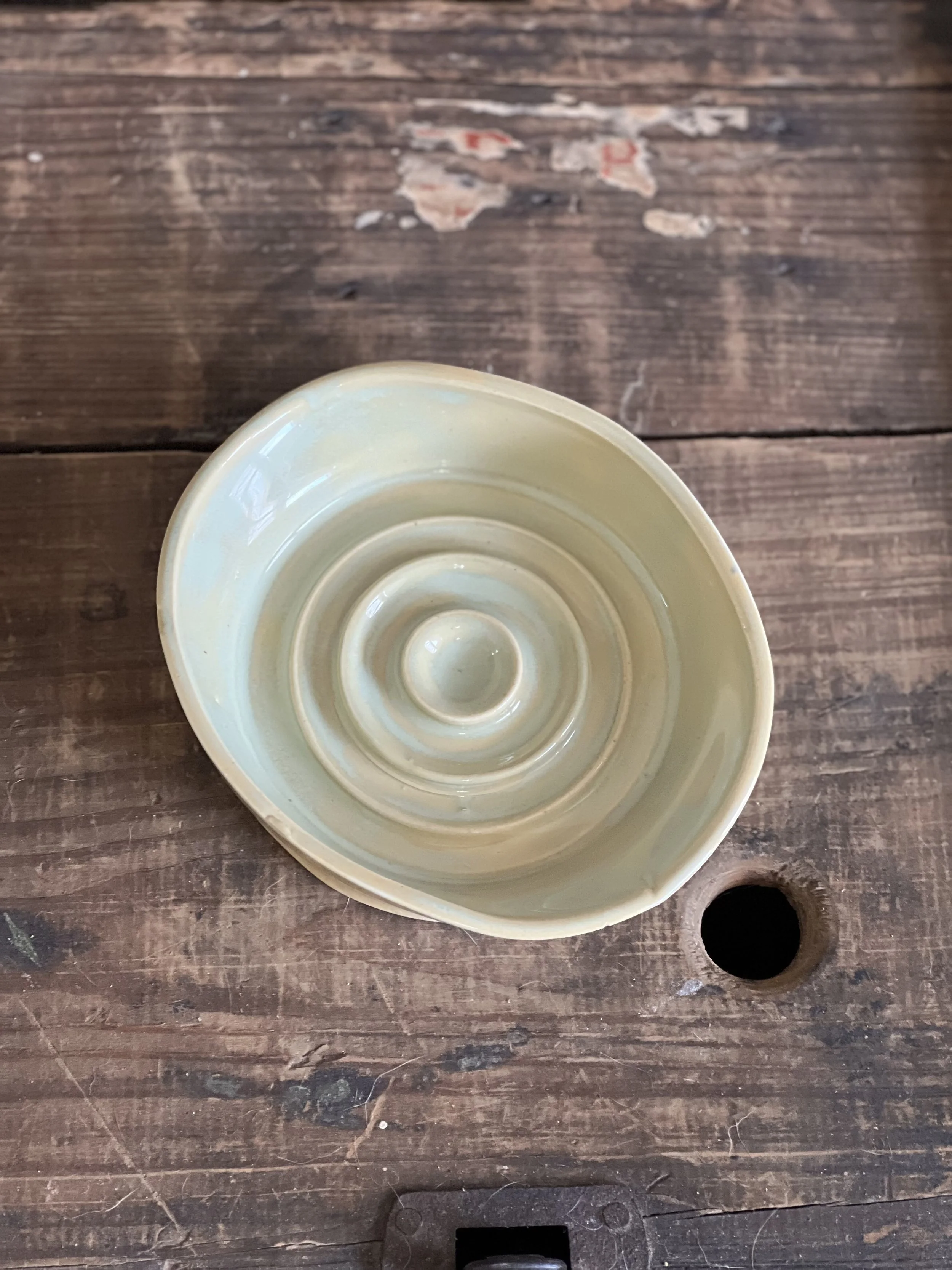 Serene Green Glaze Ceramic Soap Dish