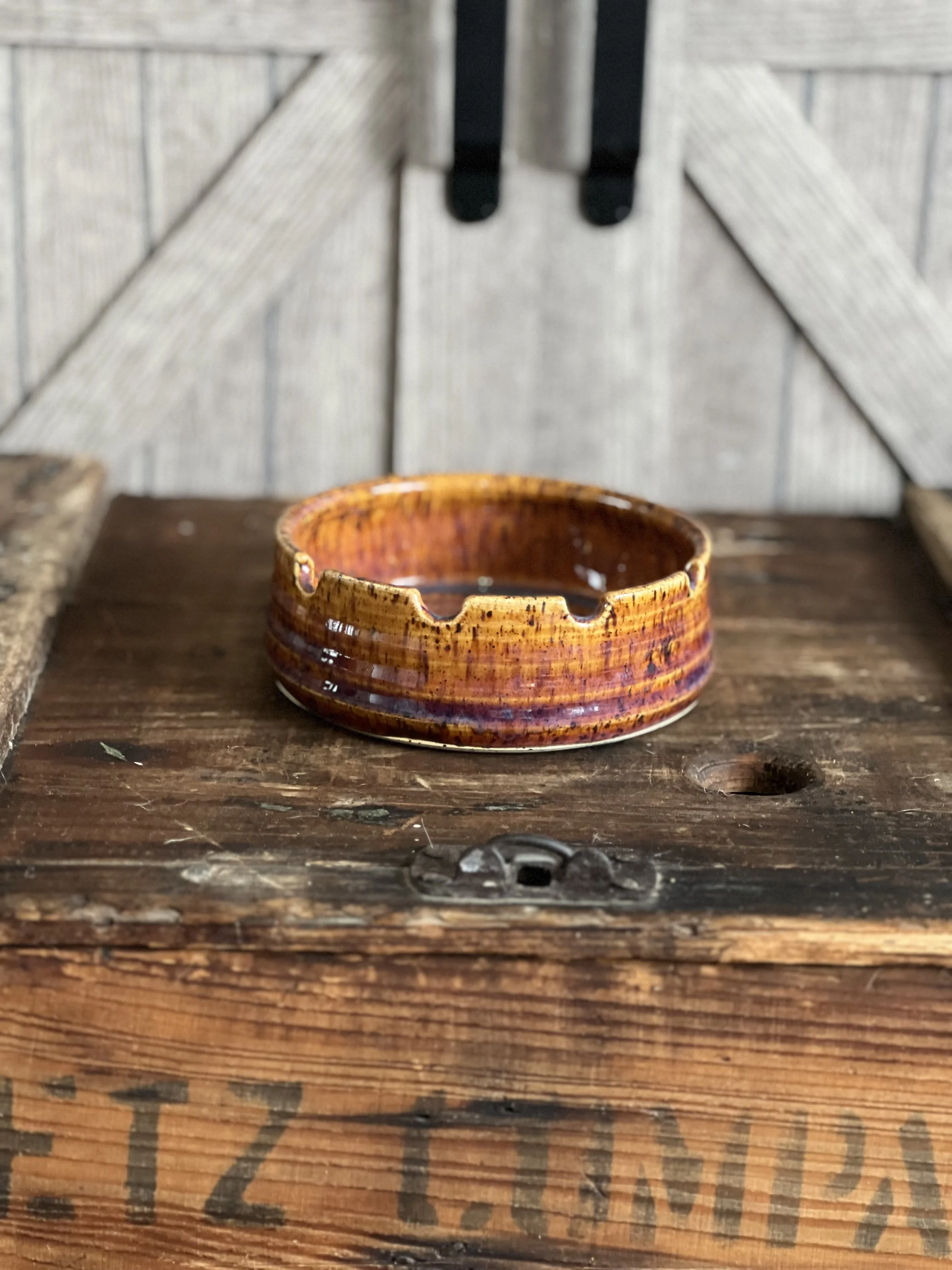 Funky Vintage Textured Ashtray