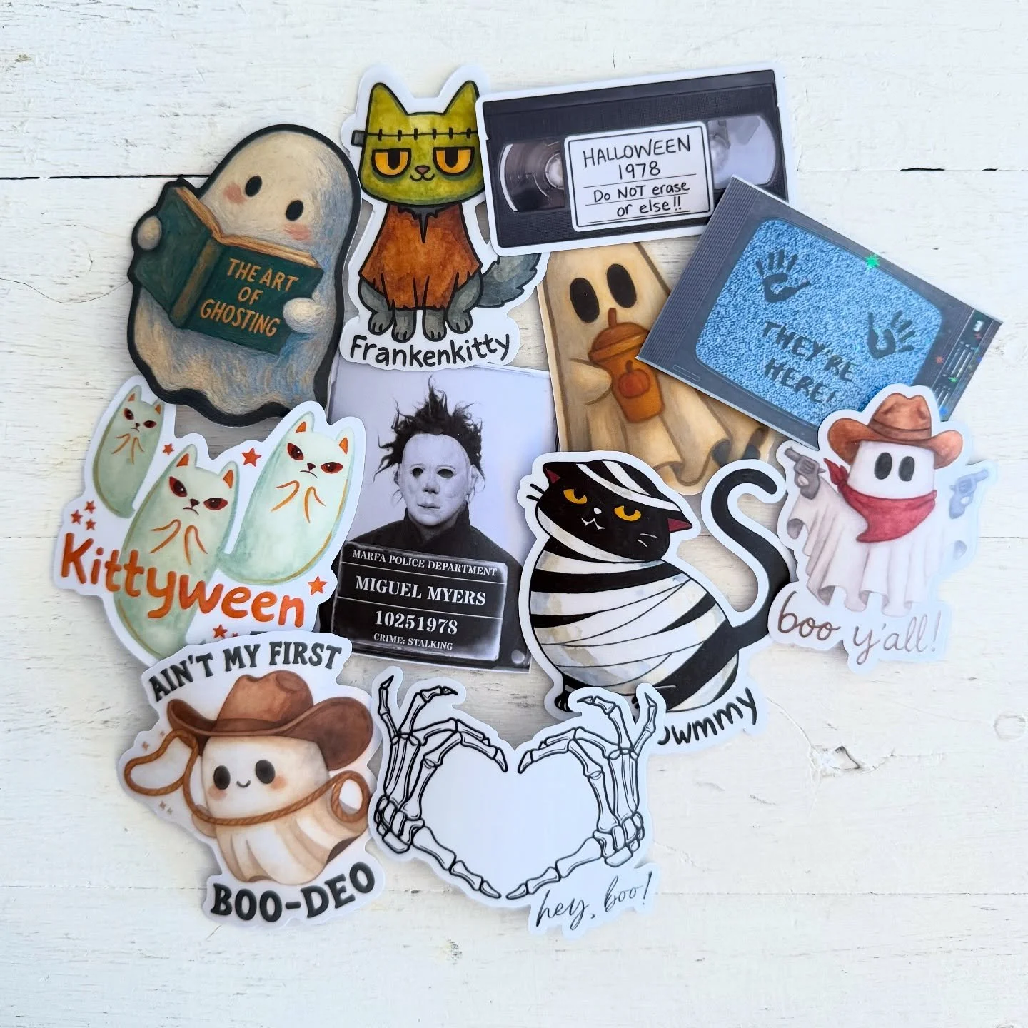 We are open Thursday-Saturday noon to 5ish. Get a free Halloween sticker with every purchase! 
#marfatexas #shopsmall #shoplocal #stickeraddict