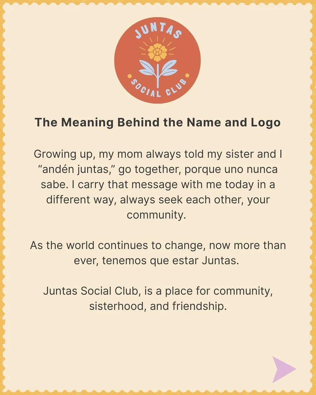 Growing up my mom always told my sister and I, &ldquo;and&eacute;n juntas&rdquo; (go together), usually followed by &ldquo;porque uno nunca sabe&rdquo; and now that has new meaning.

After loss, injury, and deep change, I&rsquo;ve held tight to that 