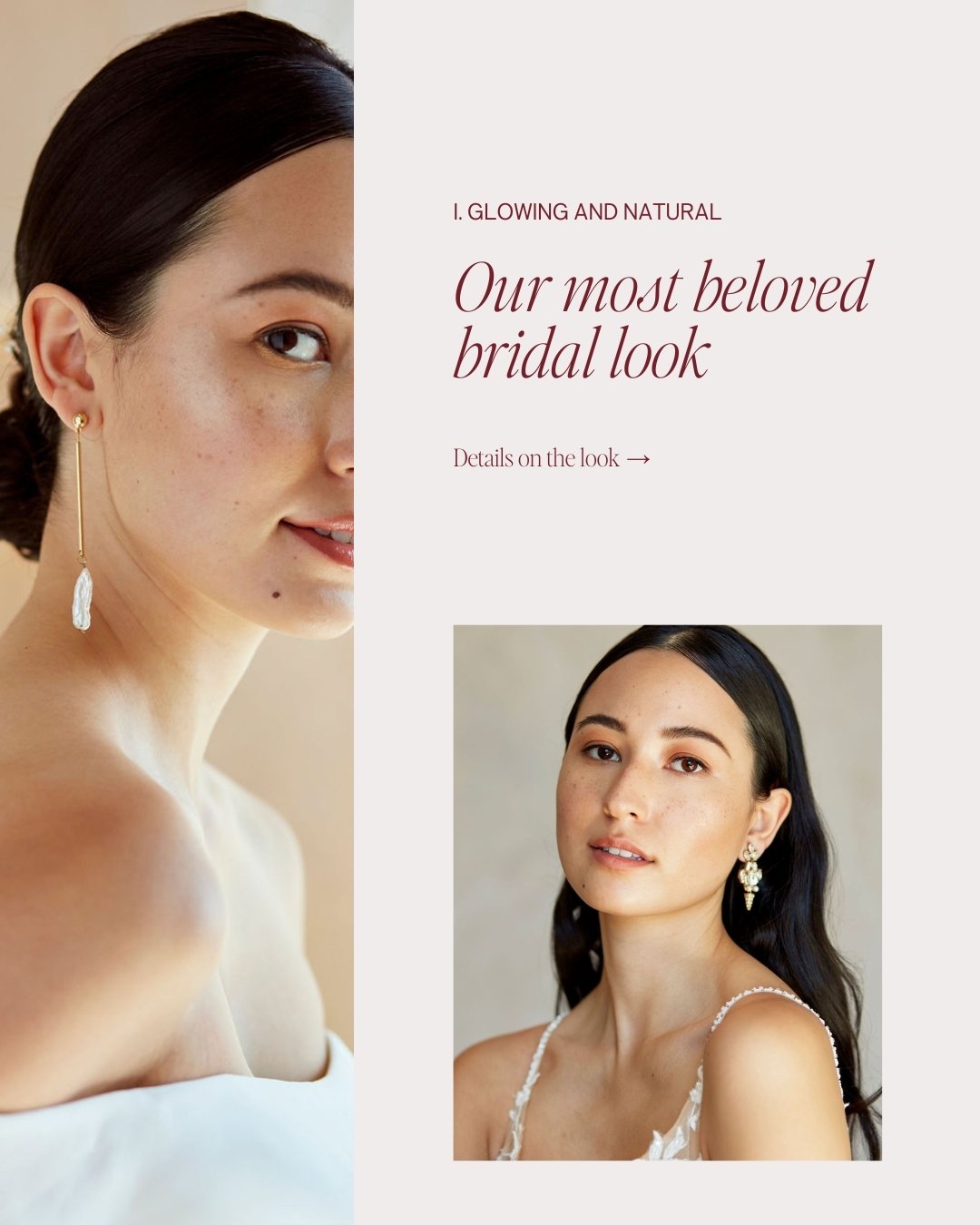 This is our most beloved bridal look, glowing and natural skin.

What new products are you currently using to get that fresh, just from the spa look? I have tried so many that we use on brides but always love to learn about more that you all love!
Le