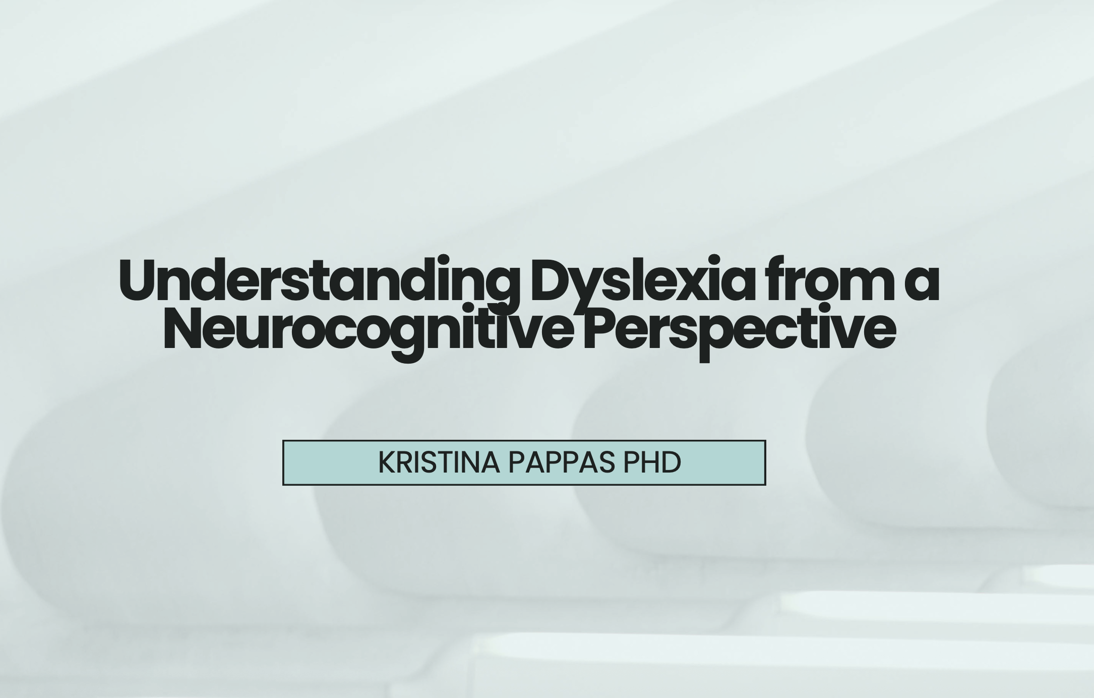 Slide show Front slide about Dyslexia