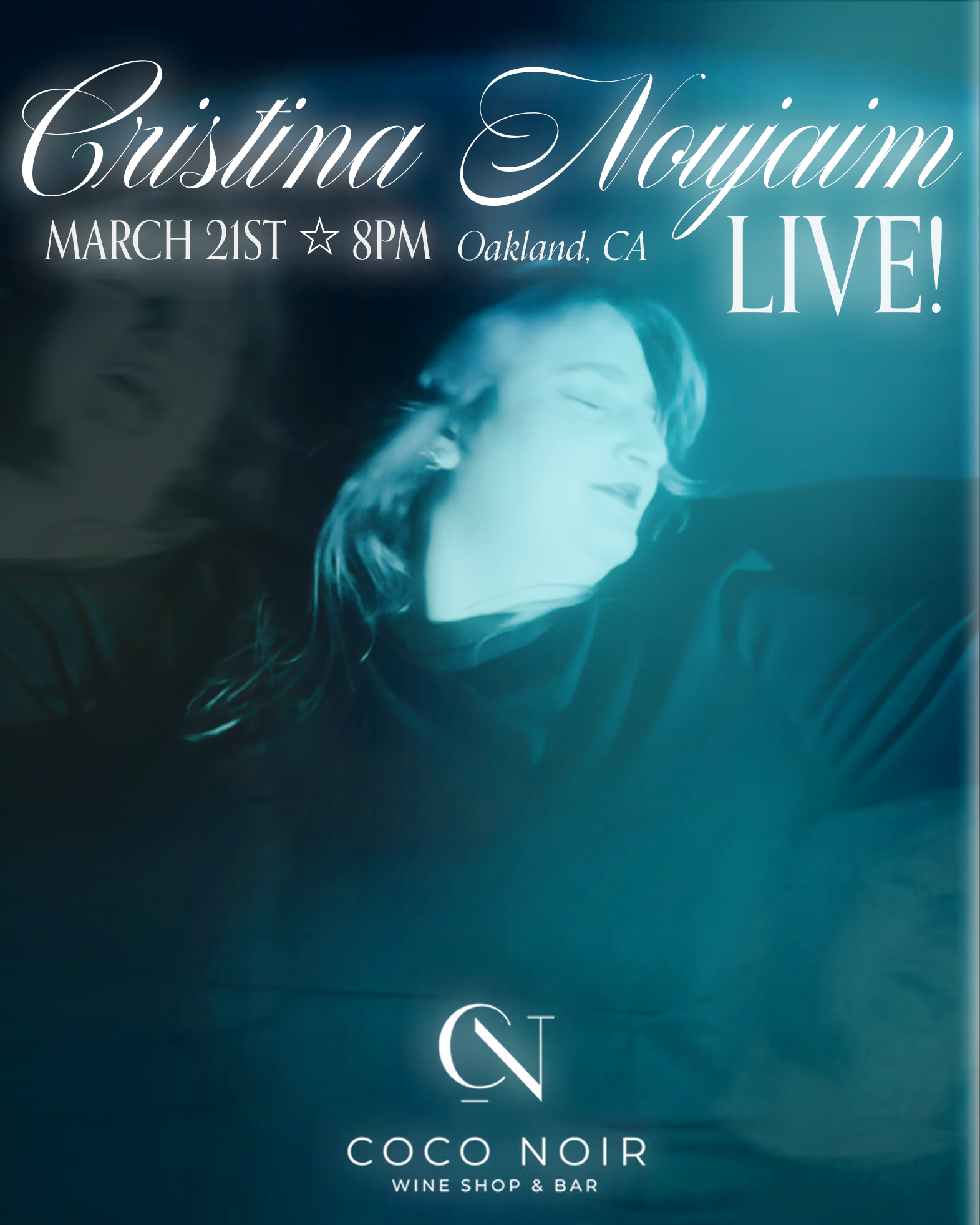 Cristina Noujaim Live at Coco Noir: March 21st at 8pm
