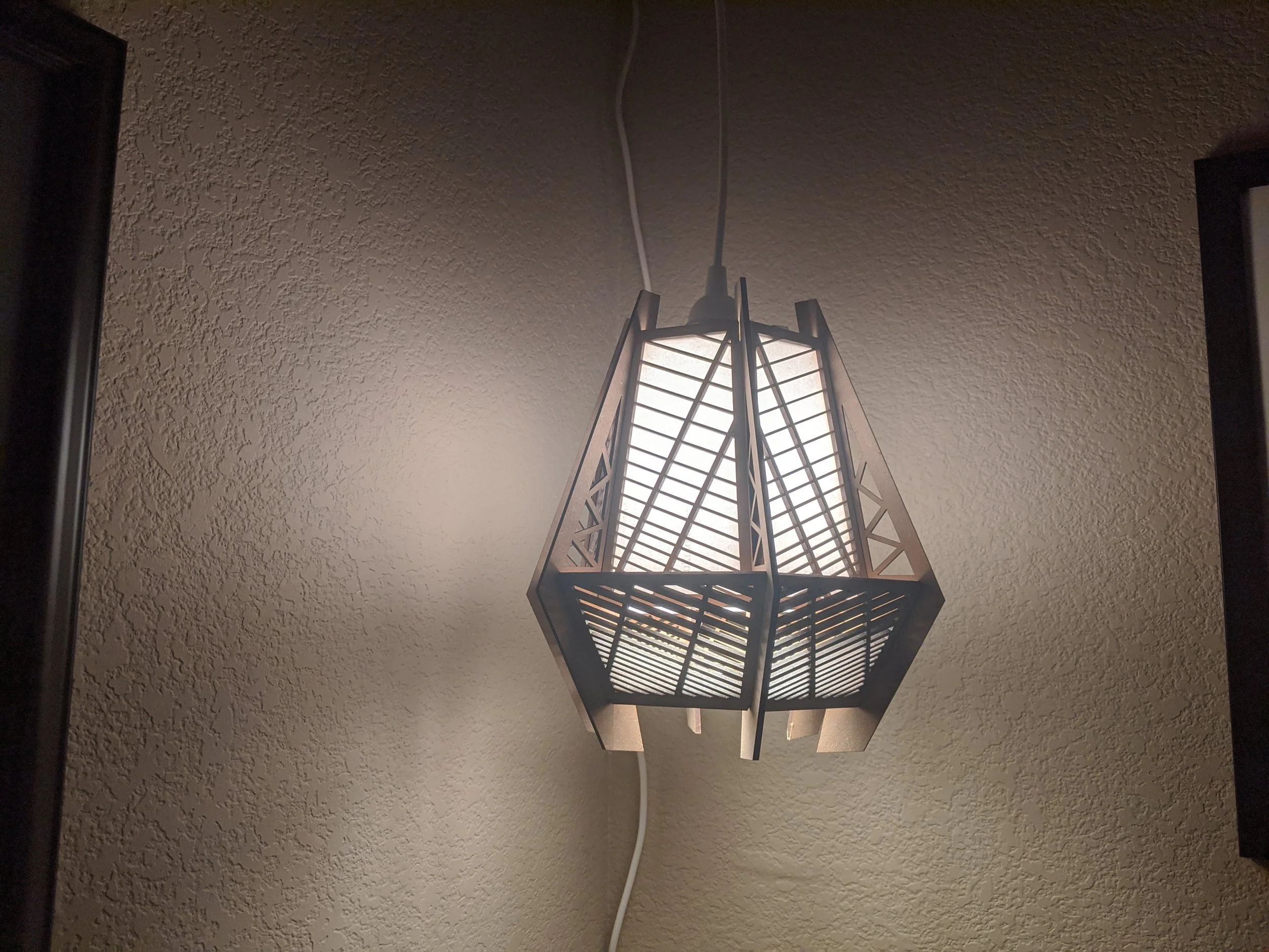 A laser-cut lampshade.