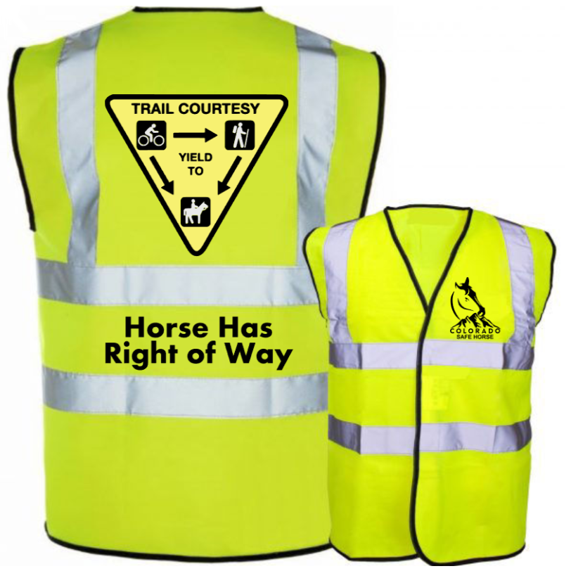 HIGH VISIBILITY VEST -  Trail Etiquette Message