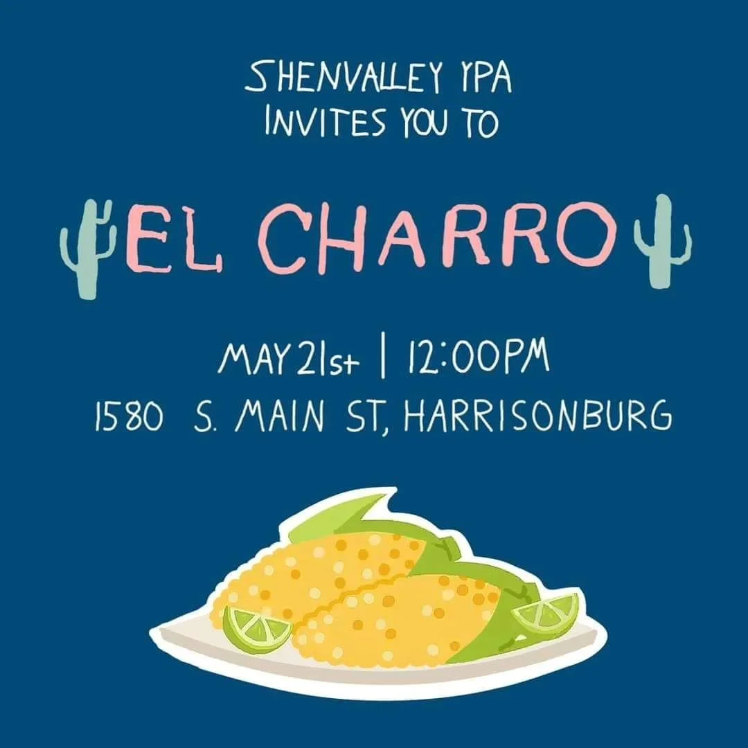 Please join us TOMORROW at 12:00 at the El Charro on South Main St for our next lunch event! We hope to see you there!