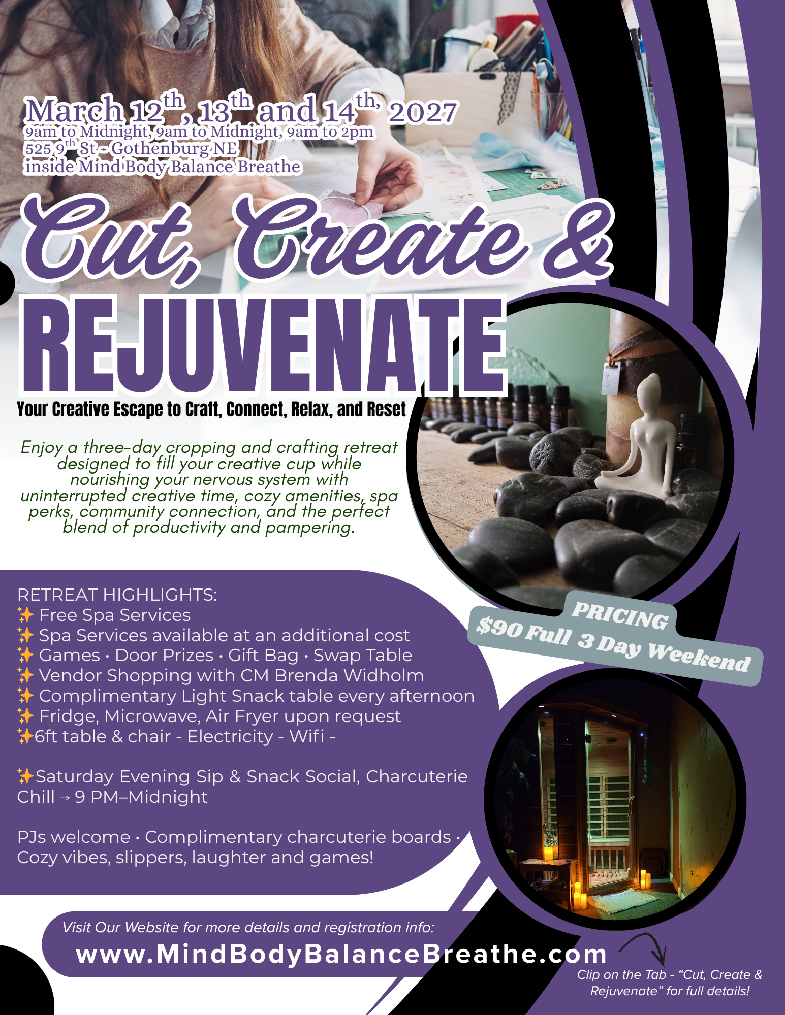 Cut, Create &amp; Rejuvenate - Scrapbook retreat at the spa!