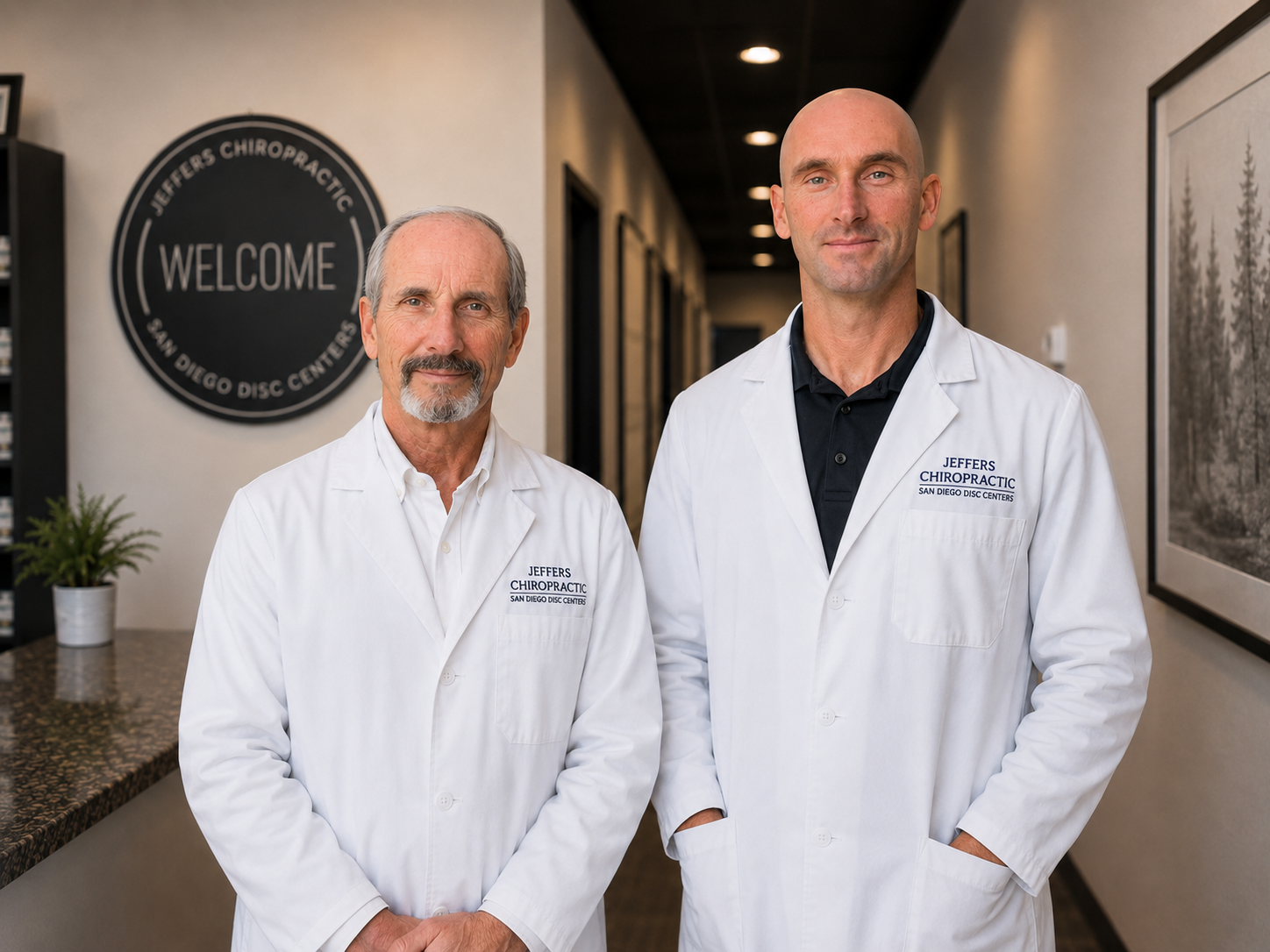 Dr Keith Jeffers and Dr Scott Jeffers in the office