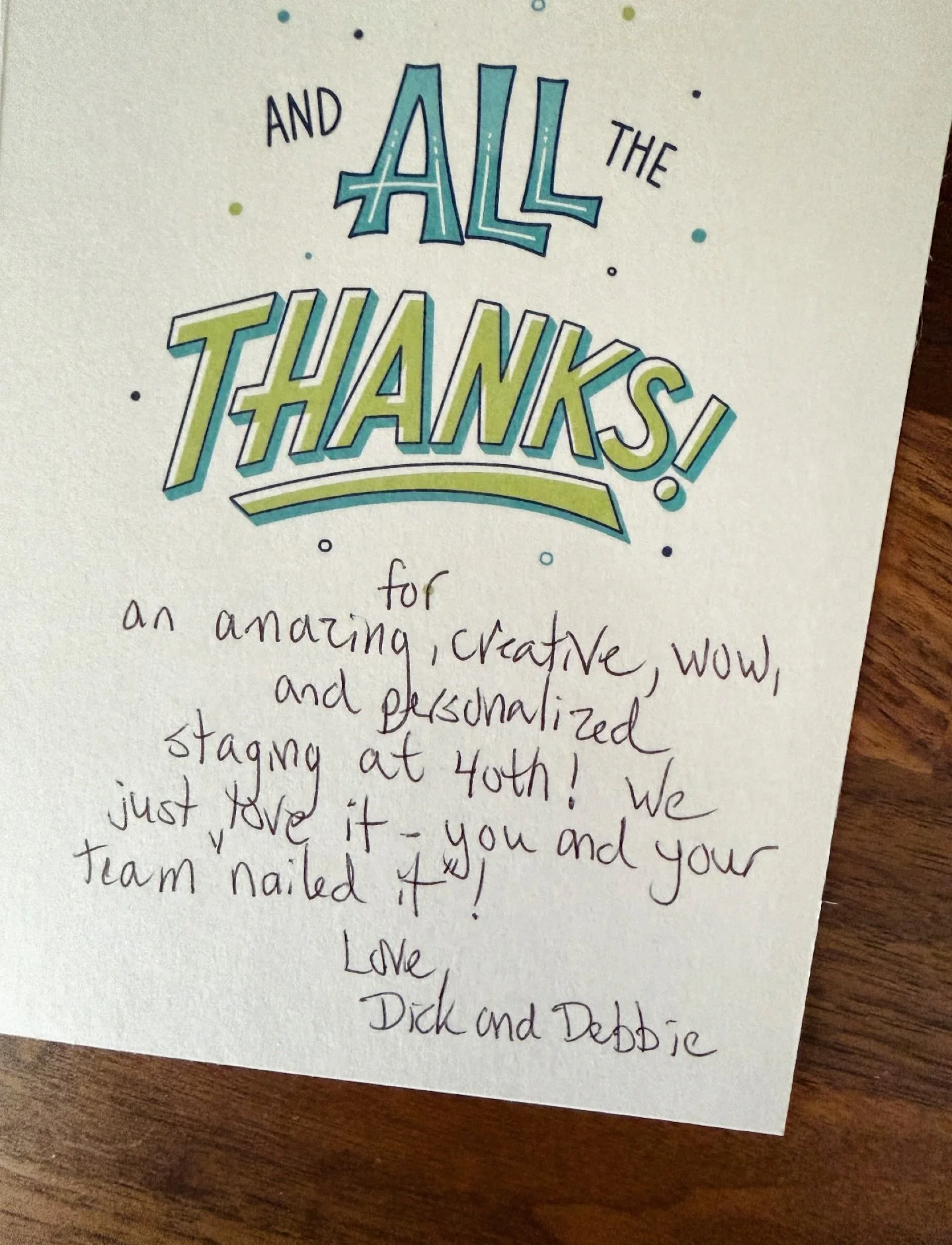 We are so touched by our clients&rsquo; kind words and appreciation 🙏🫶🏼